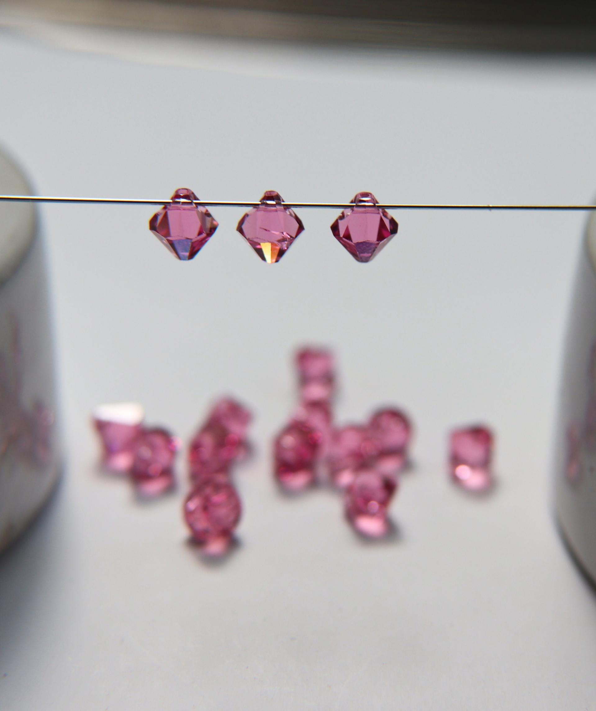 6mm Swarovski Elements 6301 Top Drilled Bicone Pendants 6/12/36/72/144 Pieces, jewelry making, vintage findings, Premium Materials