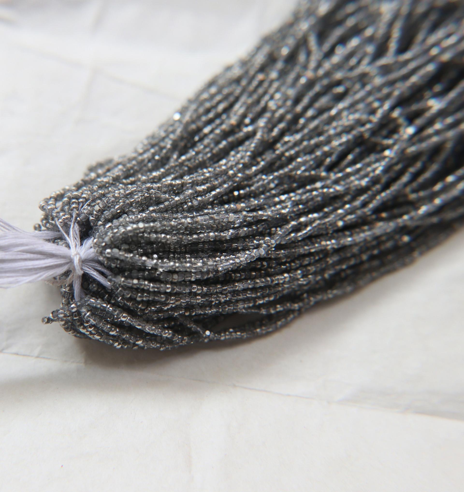 11/0 Hanks Charlotte Cut Beads 00050 Patina Transparent Crystal Silver 1/5/25/50/100 Hanks 2.0mm glass beads, jewelry supply, findings