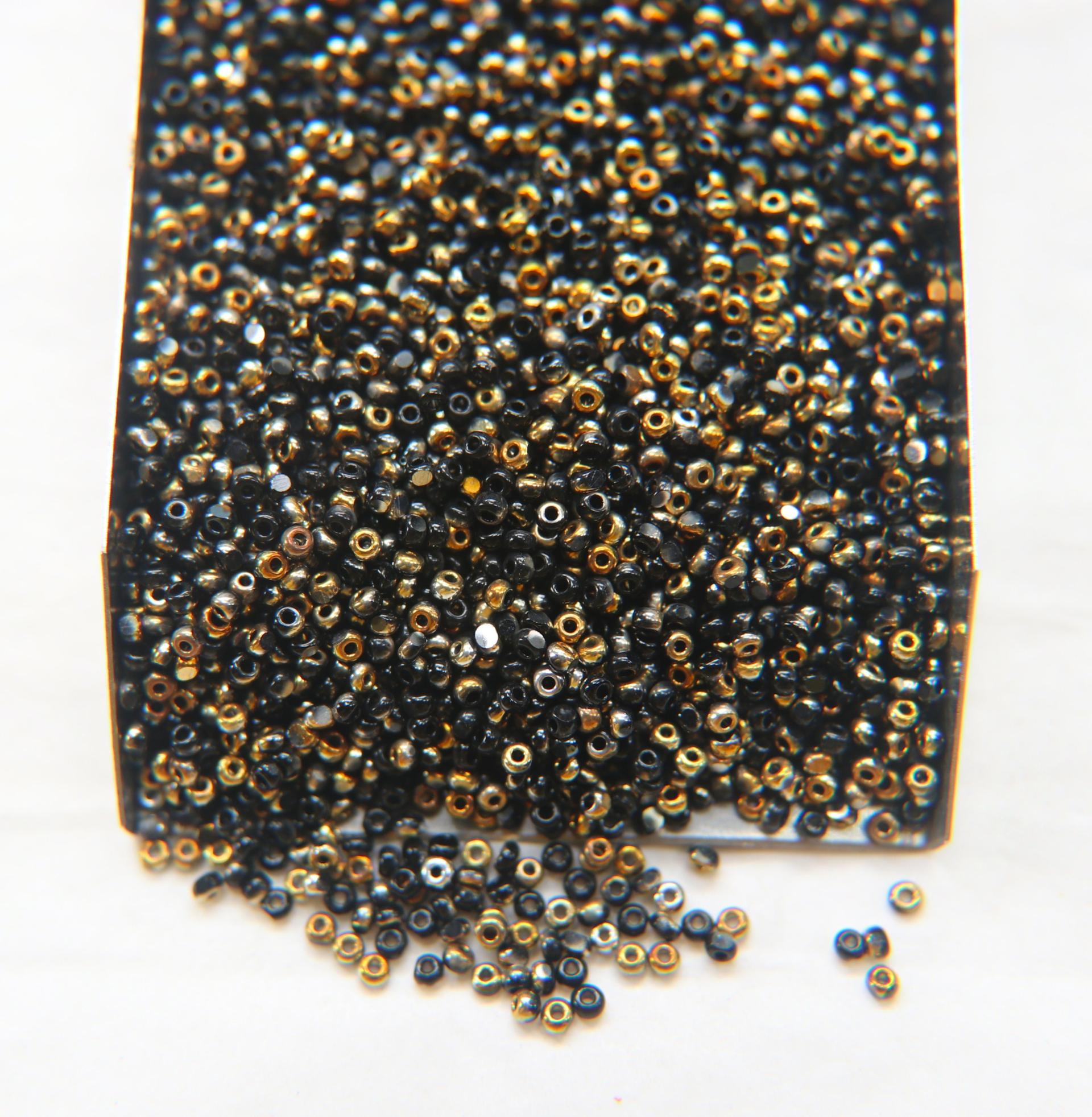 13/0 Charlotte Cut Beads Patina Jet Black Bronze Gold 5/10/20/50/250/500 Grams PREMIUM MATERIALS