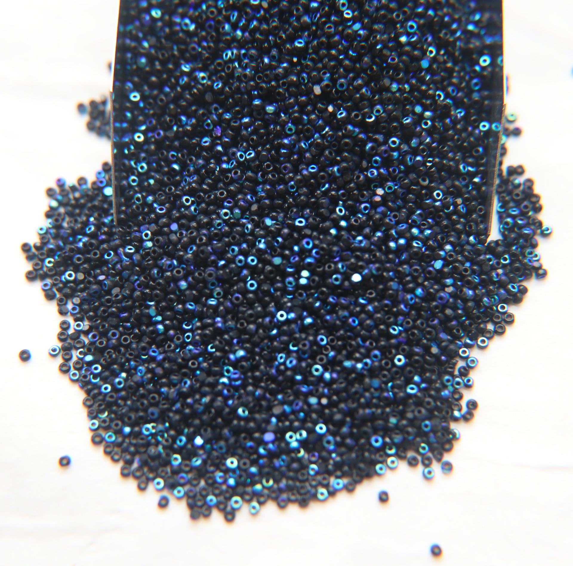 13/0 Charlotte Cut Beads Patina Jet Black Aurore Boreale 5/10/20/50/250/500 Grams PREMIUM MATERIALS