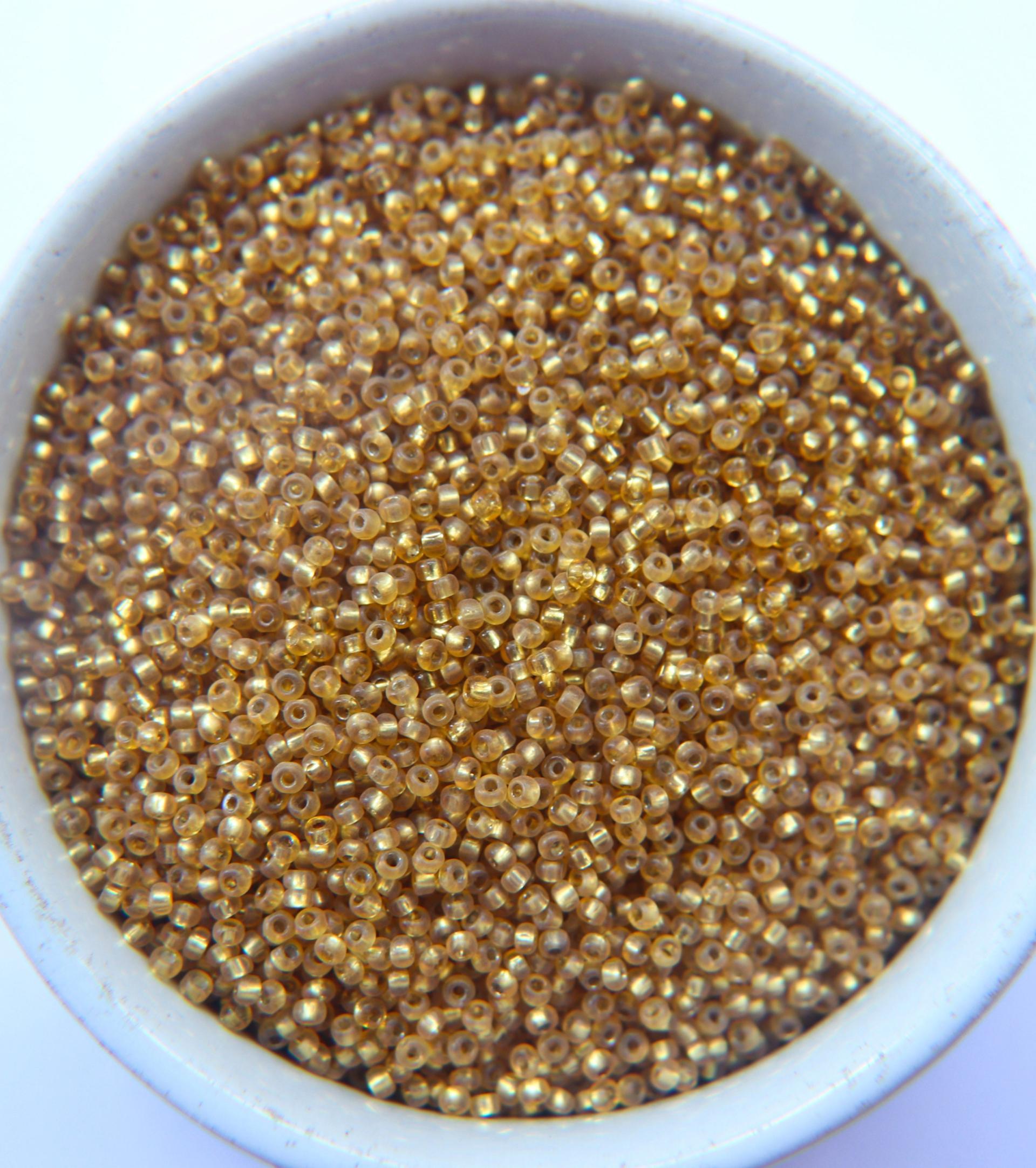 11/0 Charlotte true Cut Beads Gold Lined Charlotte beads 10/20/50/250/500 Gms (10 Grams 1300) Pieces glass beads vintage findings