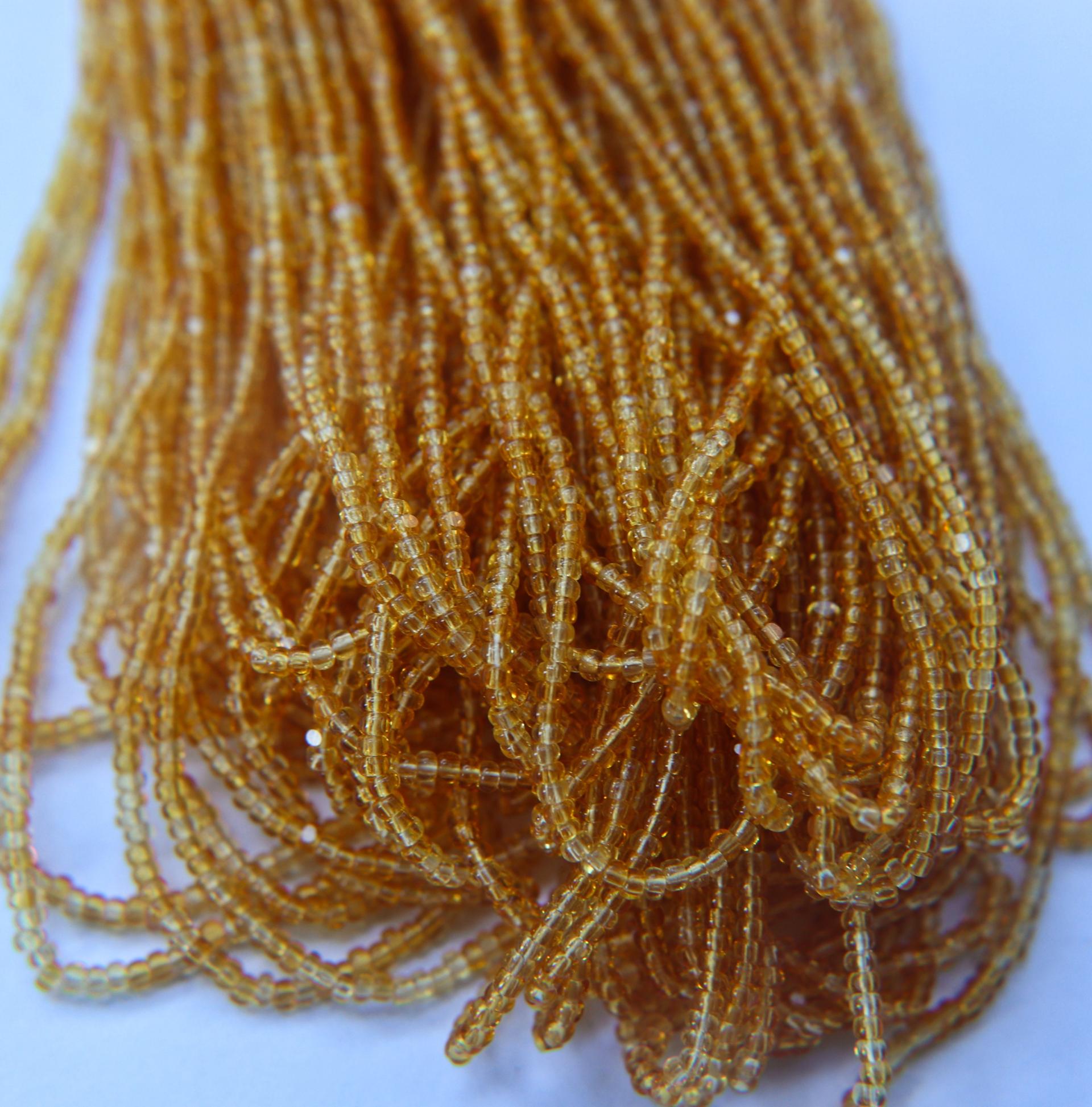 11/0 Hanks Charlotte Cut Beads 10020 Transparent Light Topaz 1/5/25/50/100 Hanks 2.0mm glass beads, jewelry supply, findings, craft supply