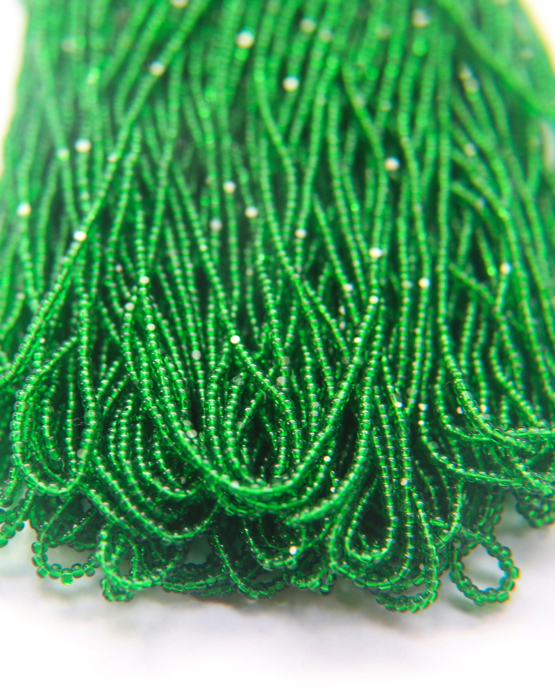 13/0 Hanks Charlotte Cut Beads 50100 Light Green (Transparent) 1/5/25/50/100 Hanks 1.6mm glass beads, jewelry supply, findings, craft supply