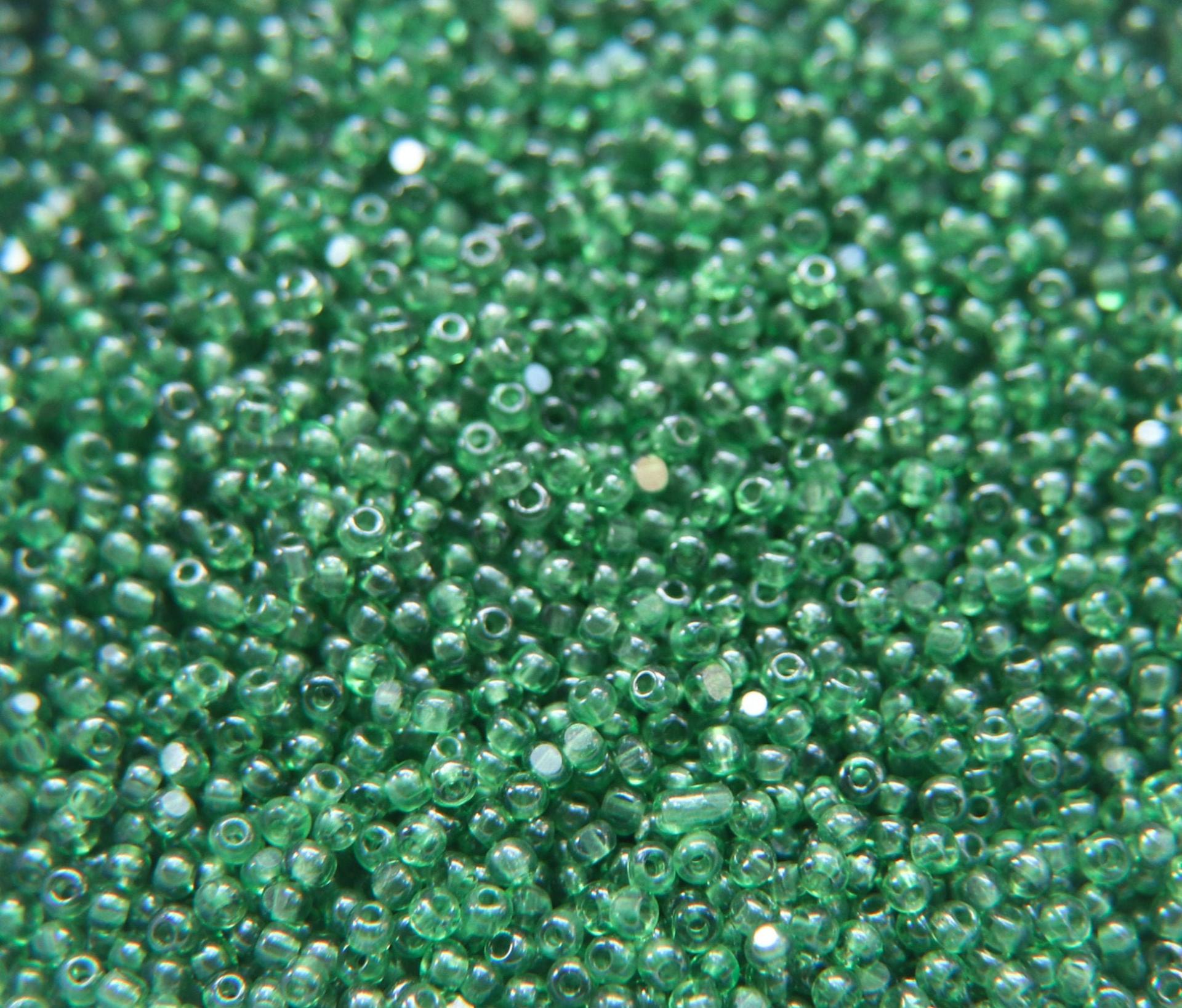 11/0 Charlotte true Cut Beads Ionized Light Green Transparent 10/20/50/250/500 Grams PREMIUM SEED Beads, vintage supplies