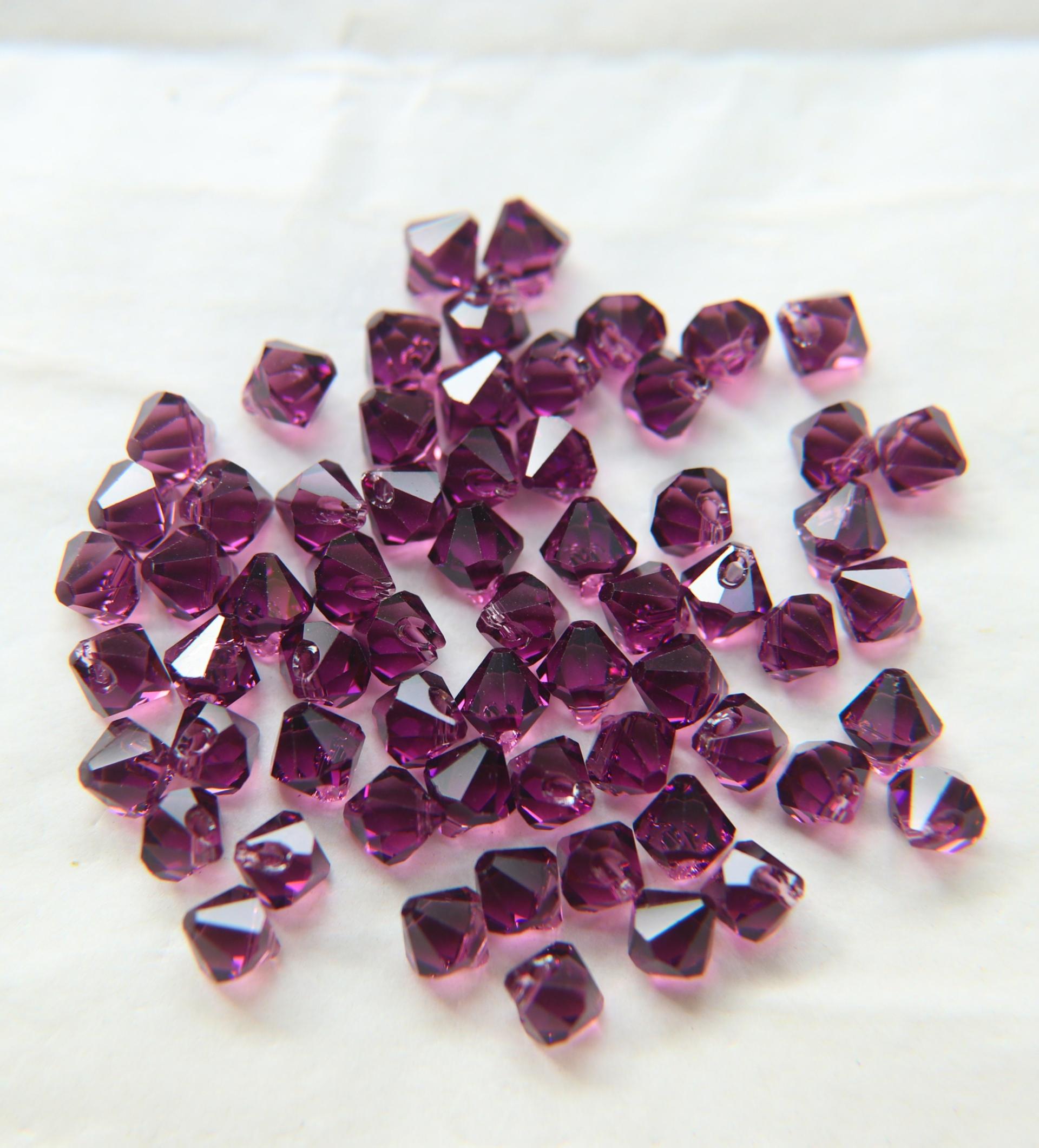 6mm Swarovski Elements 6301 Top Drilled Bicone Pendants 6/12/36/72/144 Pieces, jewelry making, vintage findings, Premium Materials
