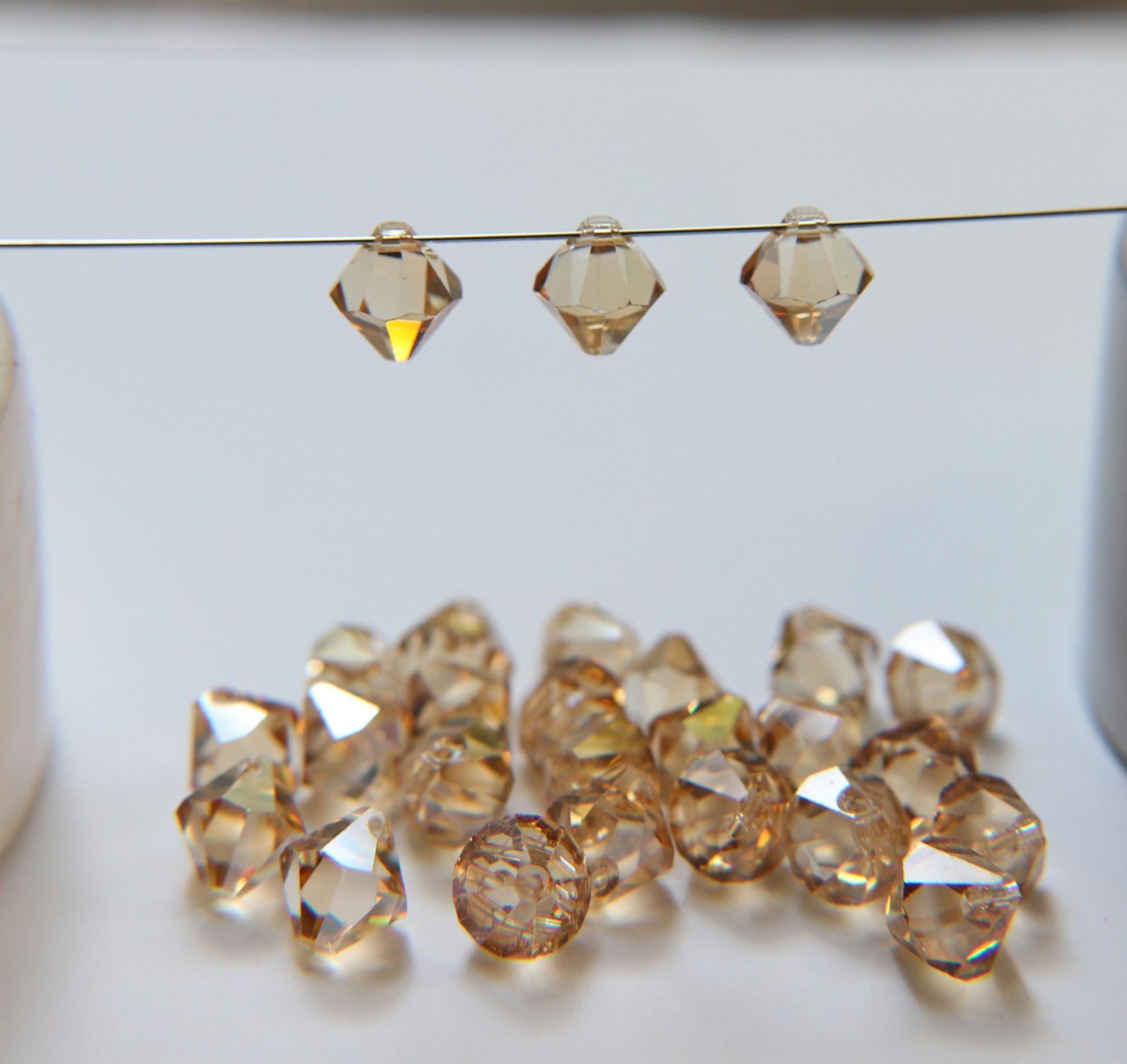 6mm Swarovski Elements 6301 Top Drilled Bicone Pendants 6/12/36/72/144 Pieces, jewelry making, vintage findings, Premium Materials