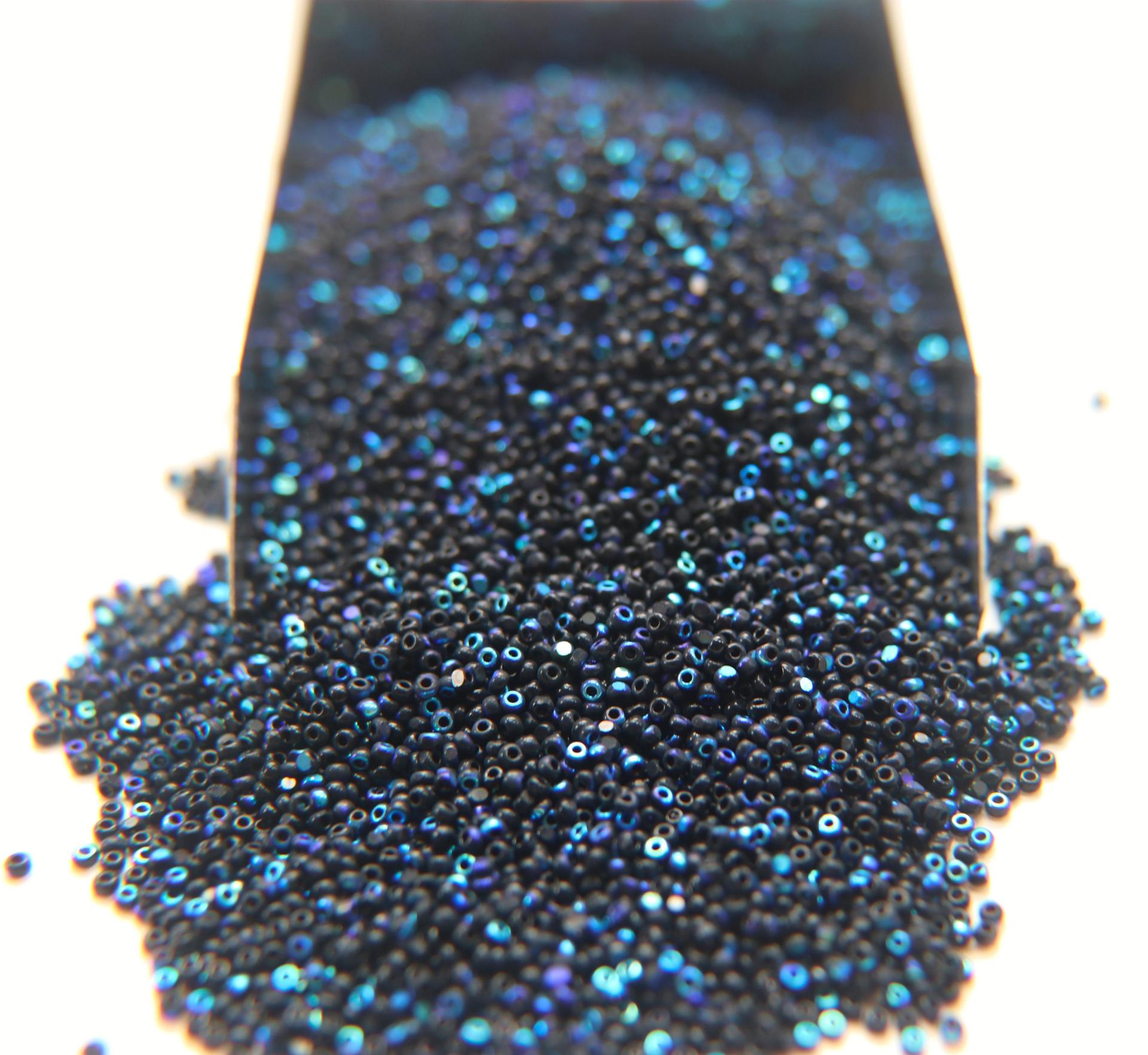 13/0 Charlotte Cut Beads Patina Jet Black Aurore Boreale 5/10/20/50/250/500 Grams PREMIUM MATERIALS