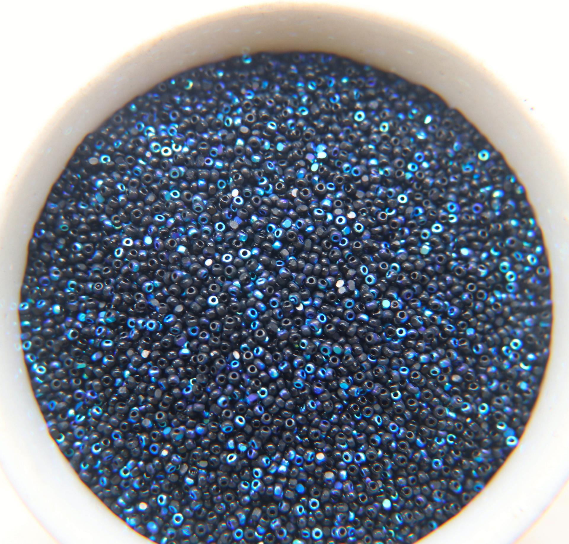 13/0 Charlotte Cut Beads Patina Jet Black Aurore Boreale 5/10/20/50/250/500 Grams PREMIUM MATERIALS