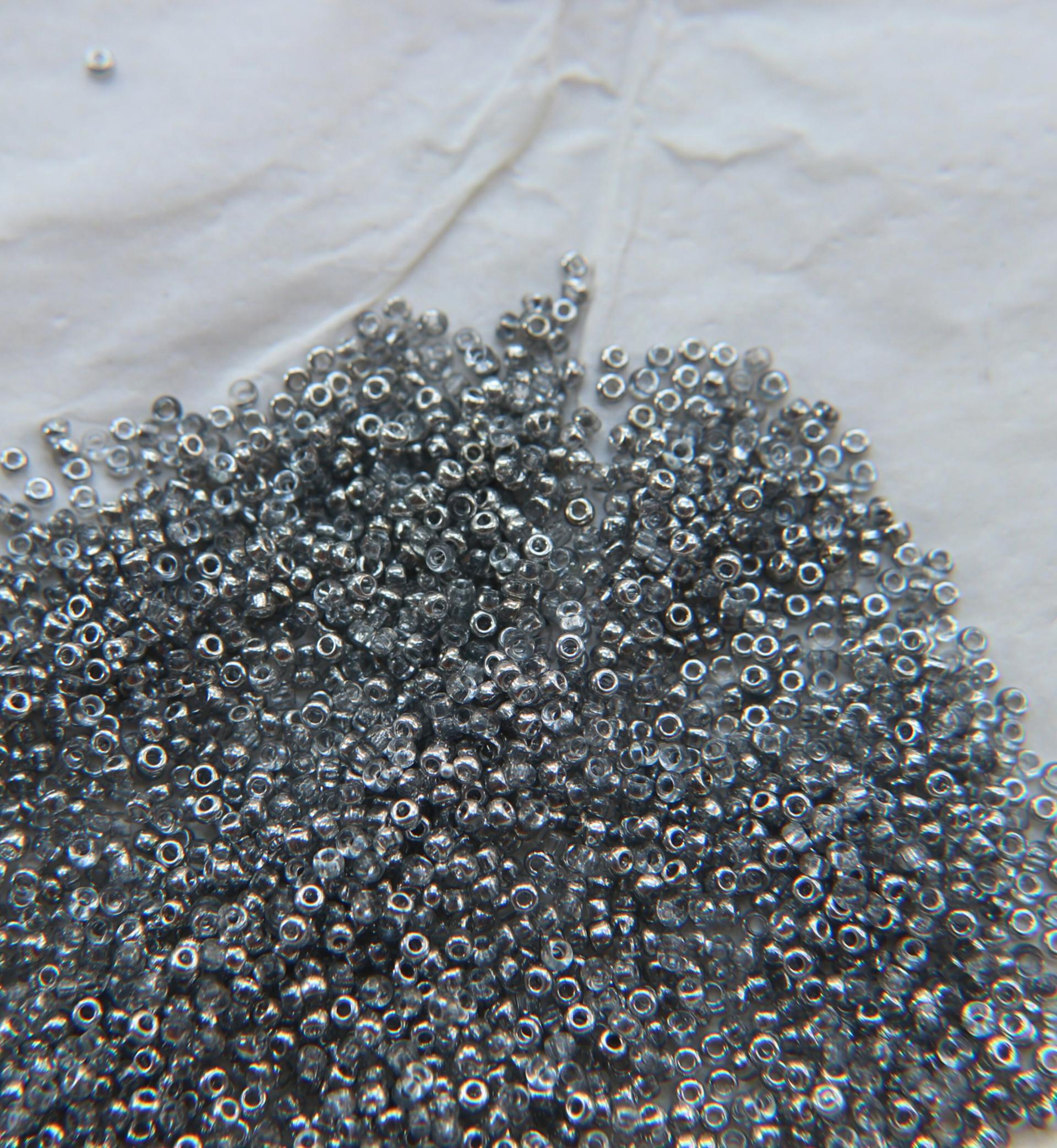 11/0 Crystal Patina Silver SEED BEADS PRECIOSA Traditional Czech Beads™ 50/100/500 Grams Jewelry making beads, vintage beads, premium supply