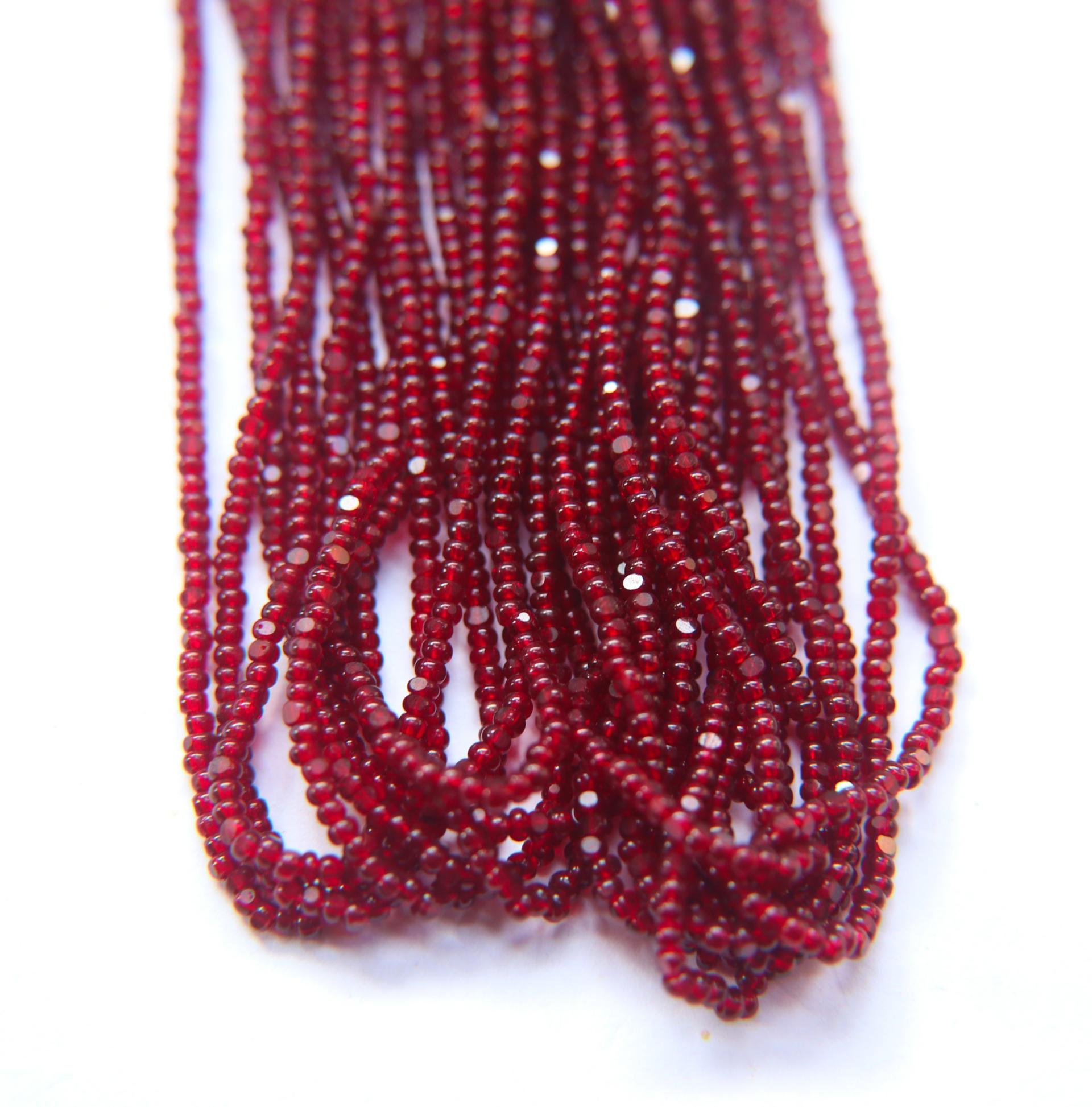 13/0 Charlotte Cut Beads 90120 Garnet Transparent 5/10/20/50/250/500 Premium Seed beads, jewelry making