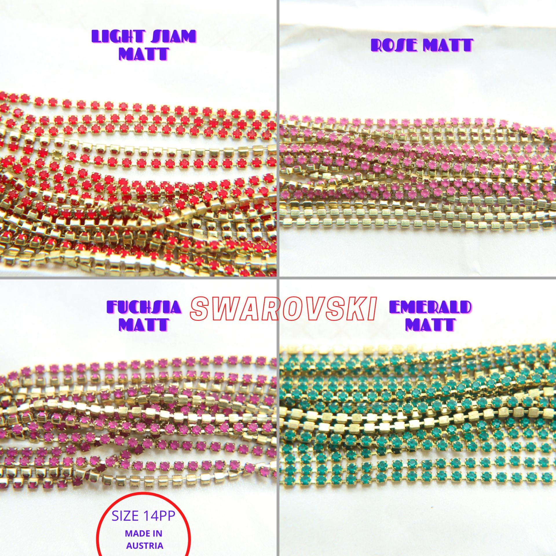 18PP Rhinestone Chain Swarovski vintage Matt 2.5 mm Wedding Bridal Supplies VINTAGE Jewelry Making decorations