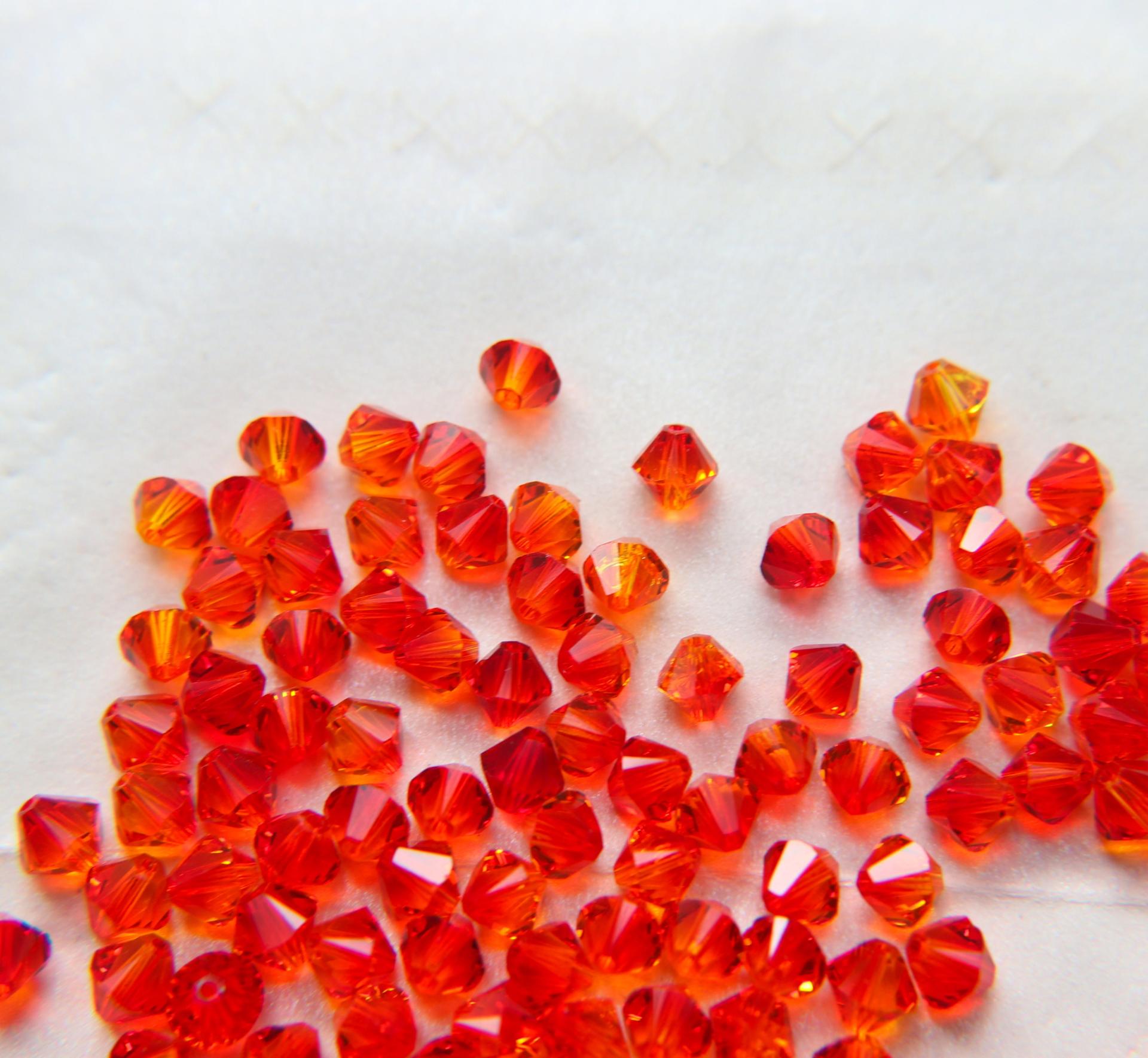 6mm Fireopal Swarovski Bicone 12/36/72/144/288 Pieces (237) embroidery materials, rare jewelry findings, craft supplies, premium findings