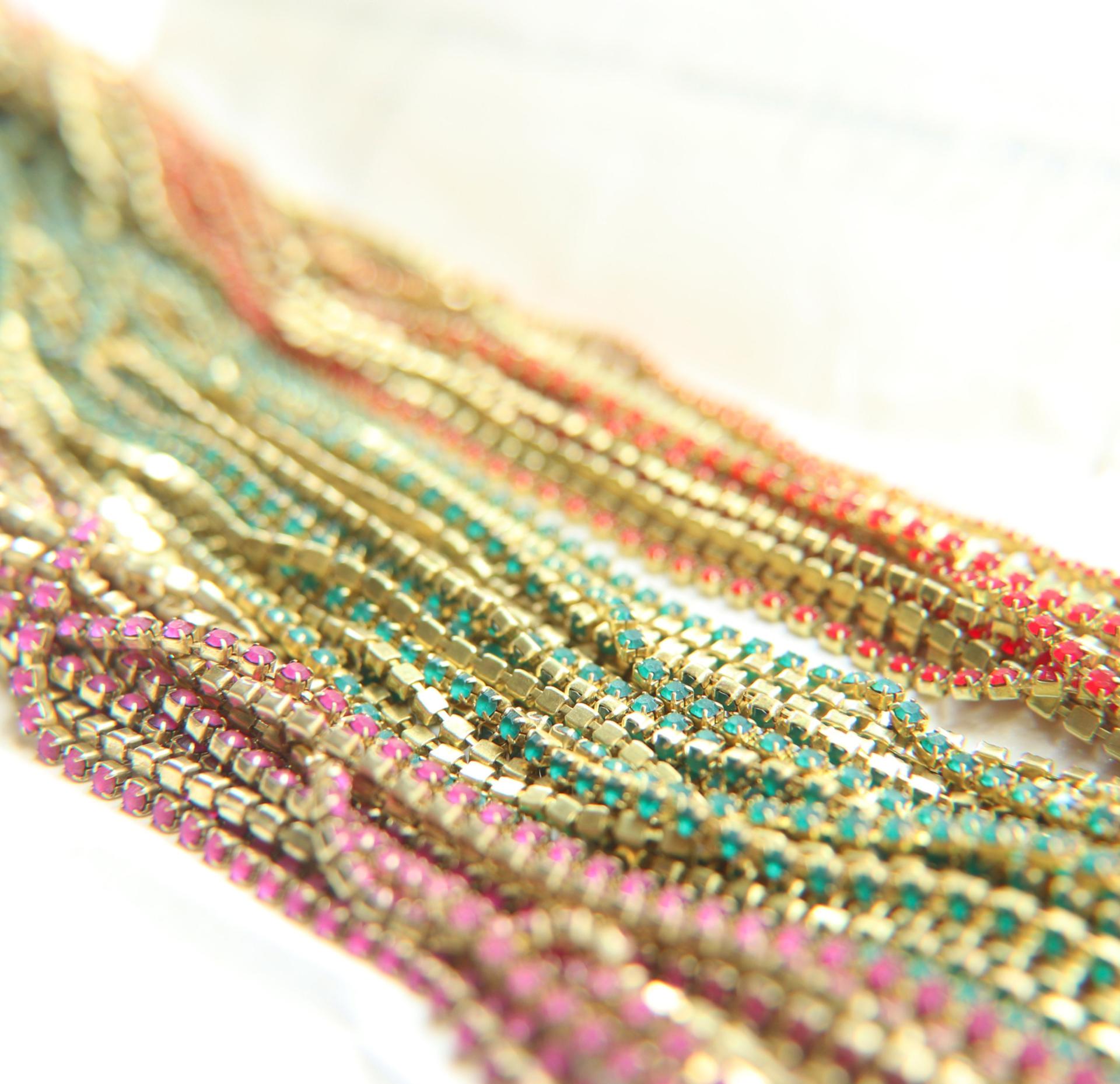 18PP Rhinestone Chain Swarovski vintage Matt 2.5 mm Wedding Bridal Supplies VINTAGE Jewelry Making decorations