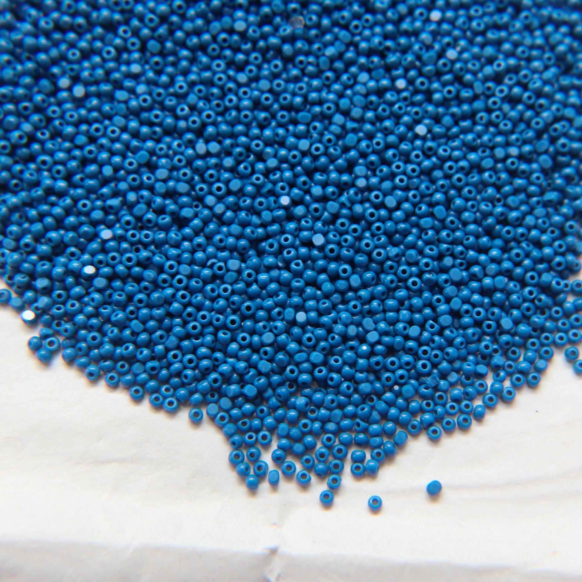 11/0 Charlotte true Cut Beads Teal Blue Opaque 10/20/50/250/500 Grams embroidery materials, jewelry making, vintage beads, premium supply