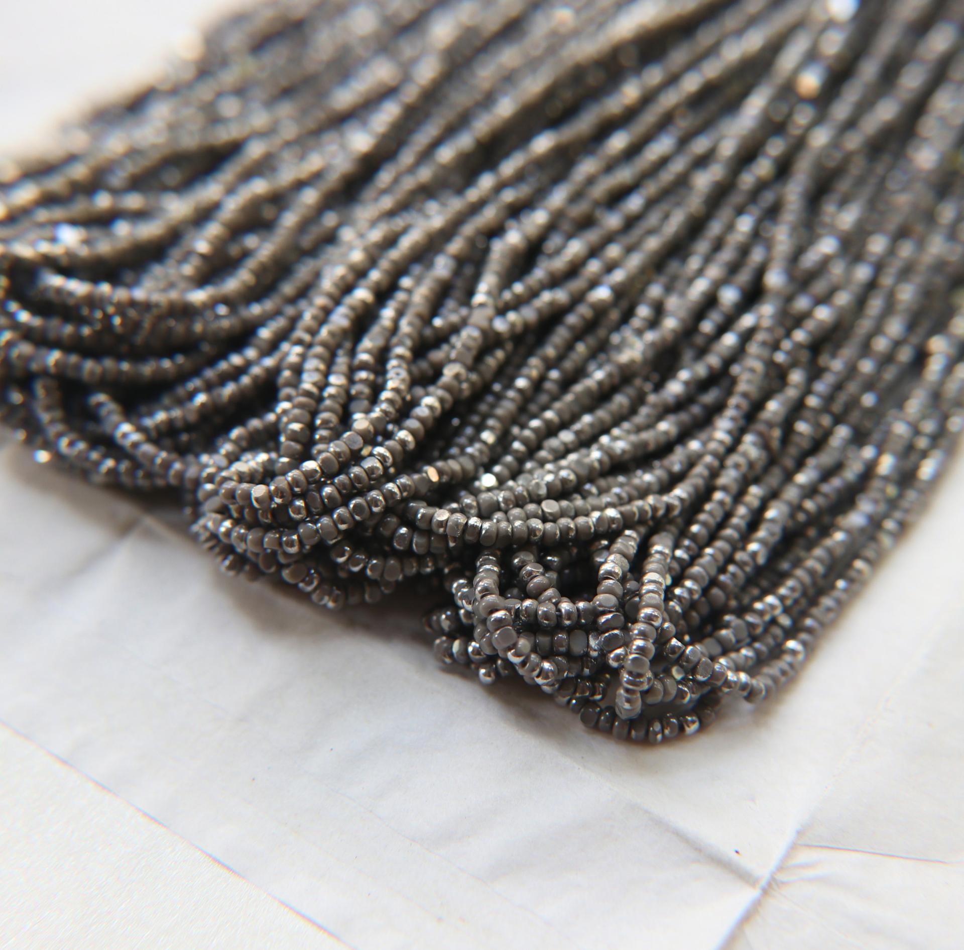 11/0 Hanks Charlotte Cut Beads Patina Opaque Grey Silver 1/5/25/50/100 Hanks PREMIUM SEED BEADS