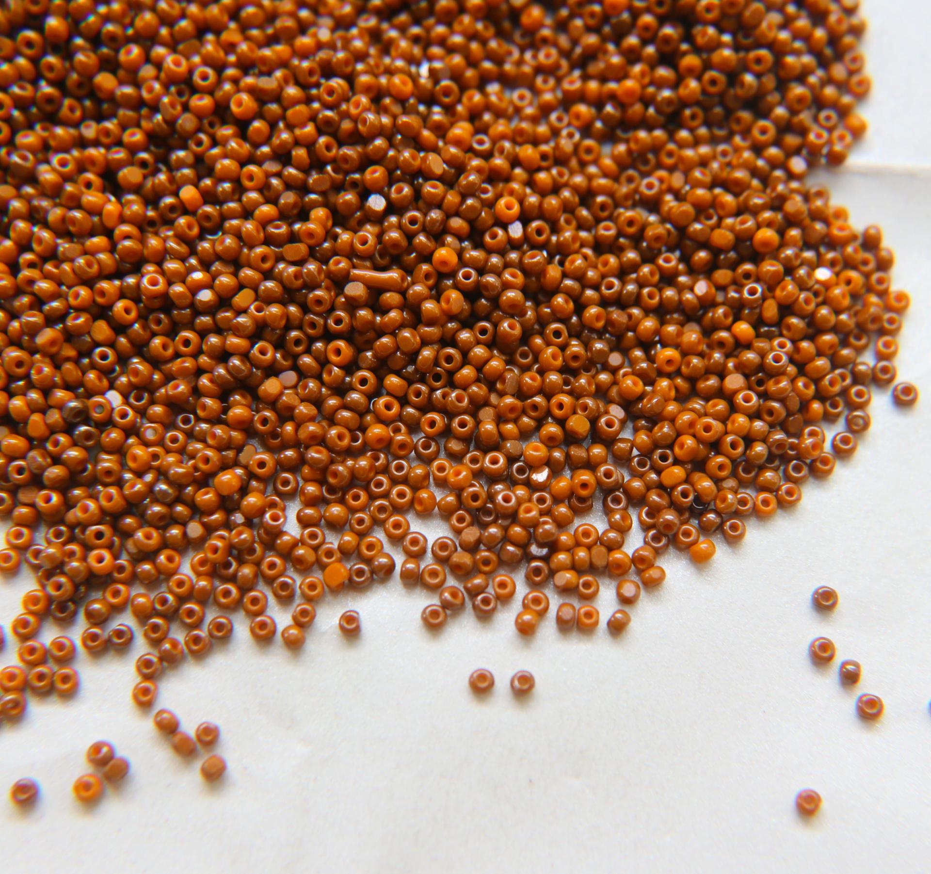 13/0 Charlotte true Cut Beads Ionized Opaque Light Orange 10/20/50/250/500 Grams embroidery materials, PREMIUM SEED BEADS, Native Beads