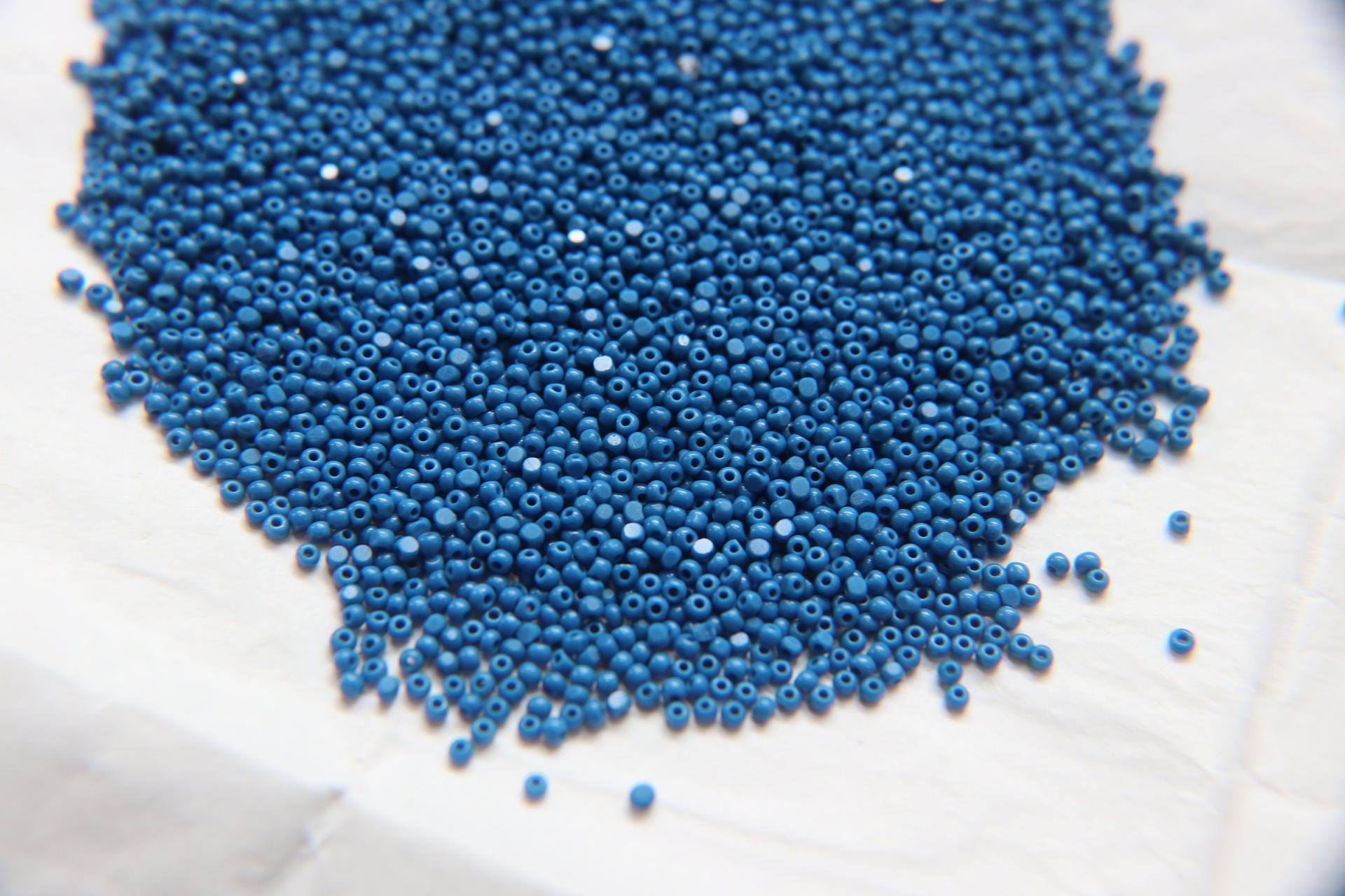 11/0 Charlotte true Cut Beads Teal Blue Opaque 10/20/50/250/500 Grams embroidery materials, jewelry making, vintage beads, premium supply