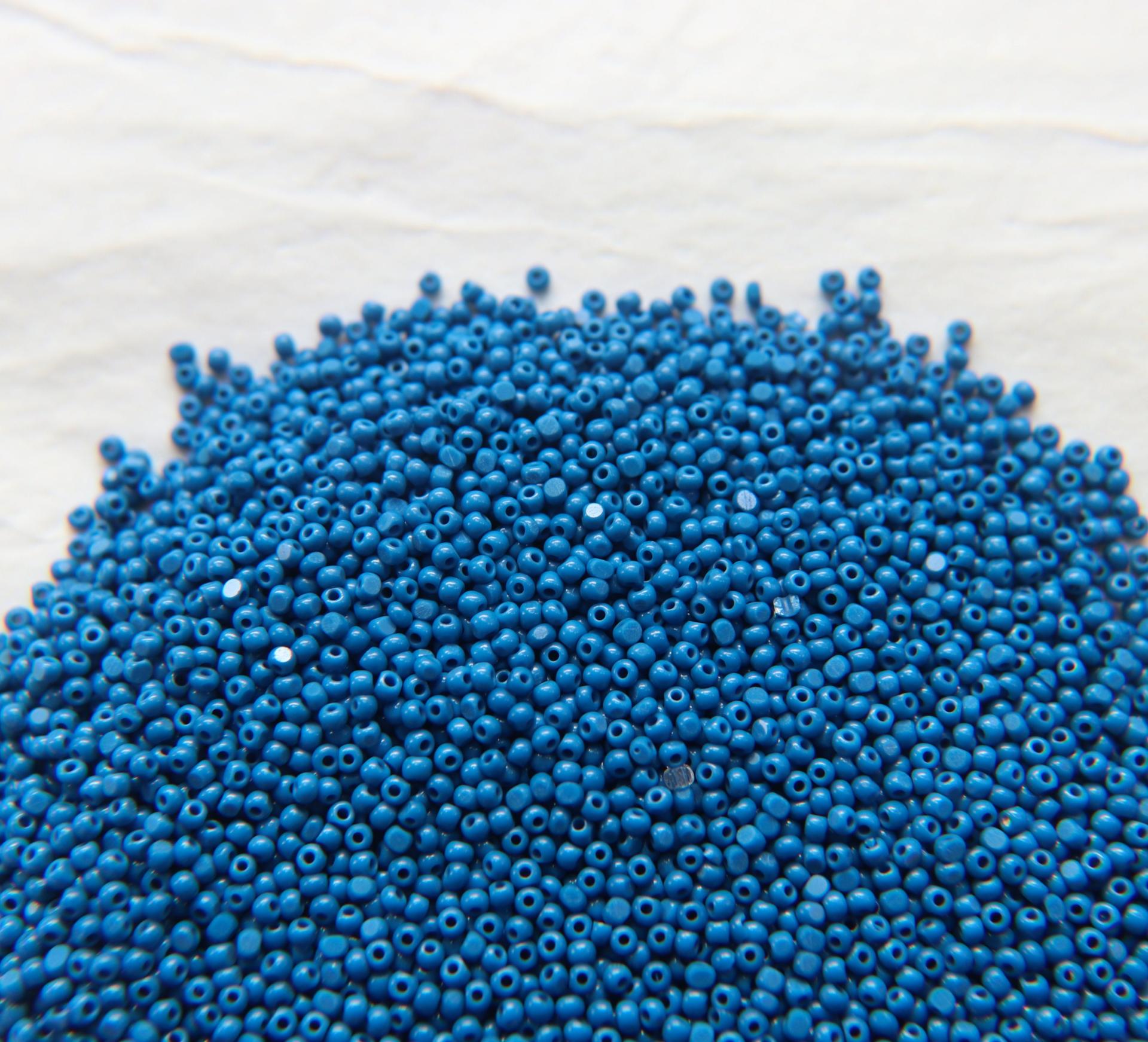 11/0 Charlotte true Cut Beads Teal Blue Opaque 10/20/50/250/500 Grams embroidery materials, jewelry making, vintage beads, premium supply