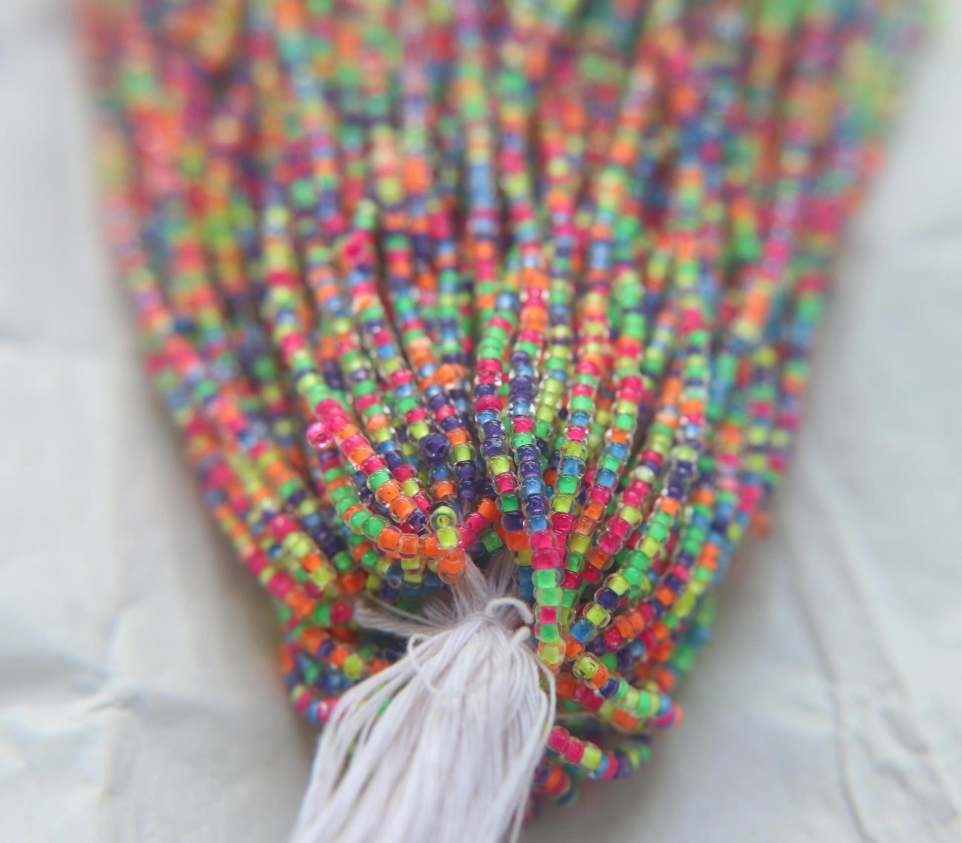 13/0 Hanks Charlotte Cut Beads Multi Neon Linings 1/5/25/50/100 Hanks 1.6mm jewellery rare glass beads, jewelry supply, native supply