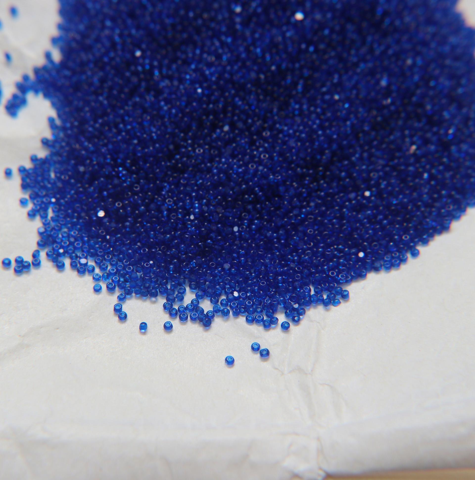 13/0 Charlotte Cut Beads Dark Sapphire Transparent 5/10/20/50/250/500 Grams jewelry making, embroidery materials, native supply