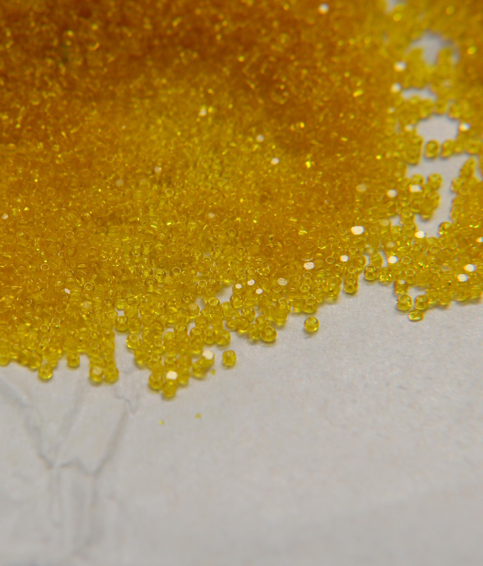 13/0 Charlotte Cut Beads TRANSPARENT YELLOW 5/10/20/50/250/500 Grams jewelry making, embroidery materials, native supply