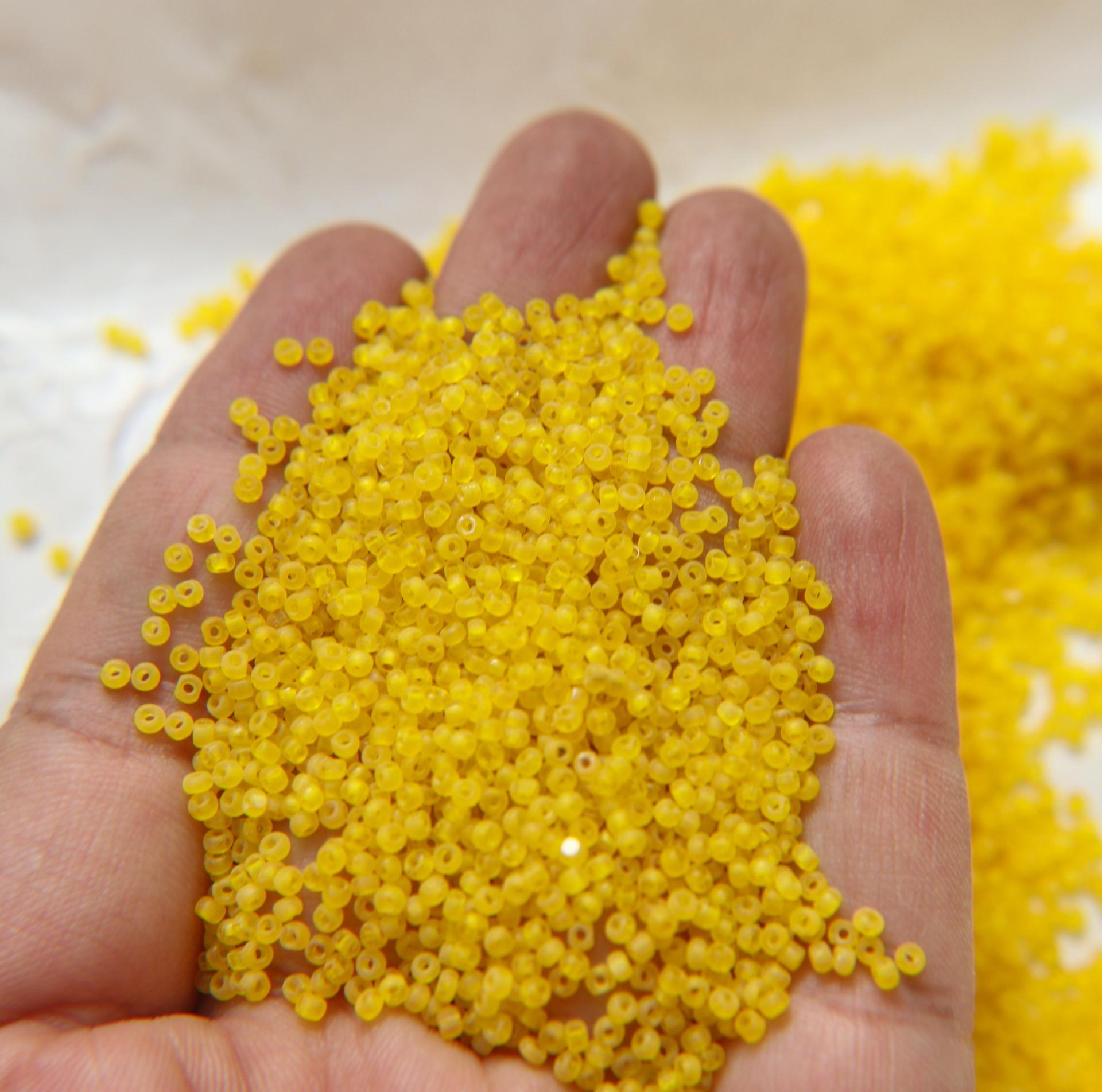 11/0 Charlotte Cut Beads Matt Yellow 10/20/50/250/500 Grams PREMIUM SEED BEADS, Native supplies