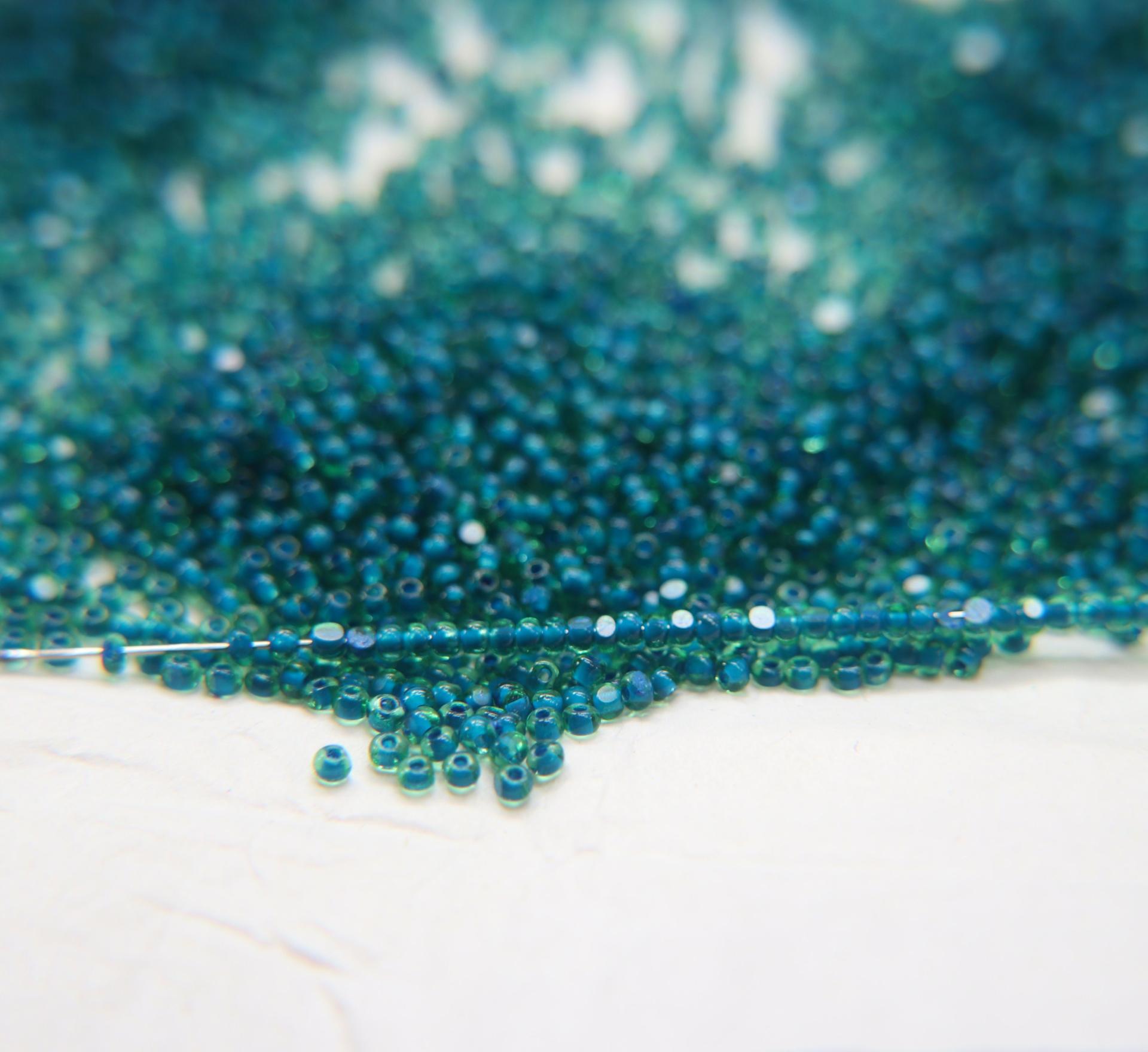 11/0 True cuts Charlotte Beads Light Green Blue Lined 10/20/50/250/500 Grams PREMIUM SEED BEADS, Native Supply