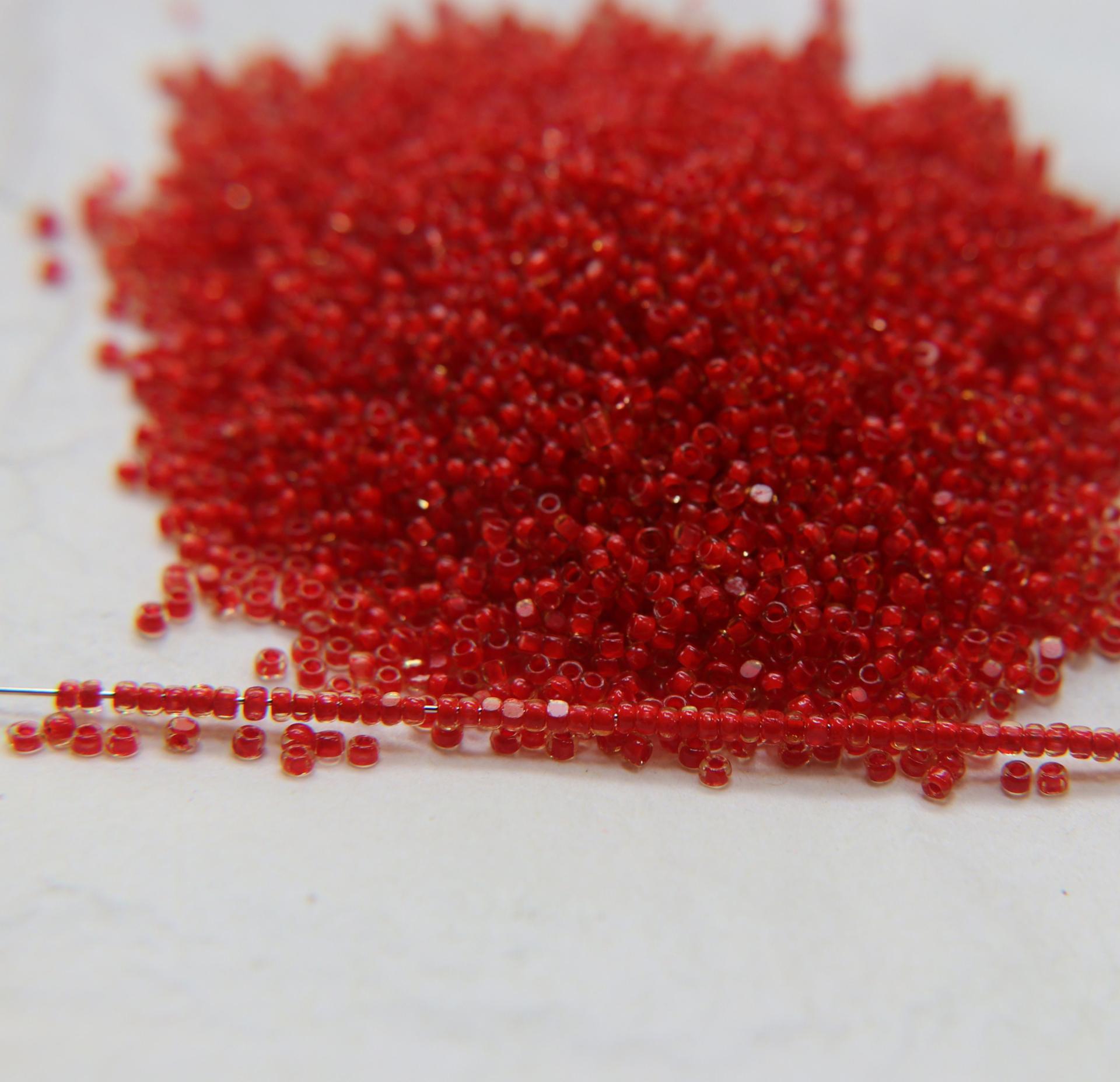 11/0 True cuts Charlotte Beads Honey Red Lined 10/20/50/250/500 Grams PREMIUM SEED BEADS, Native Supply