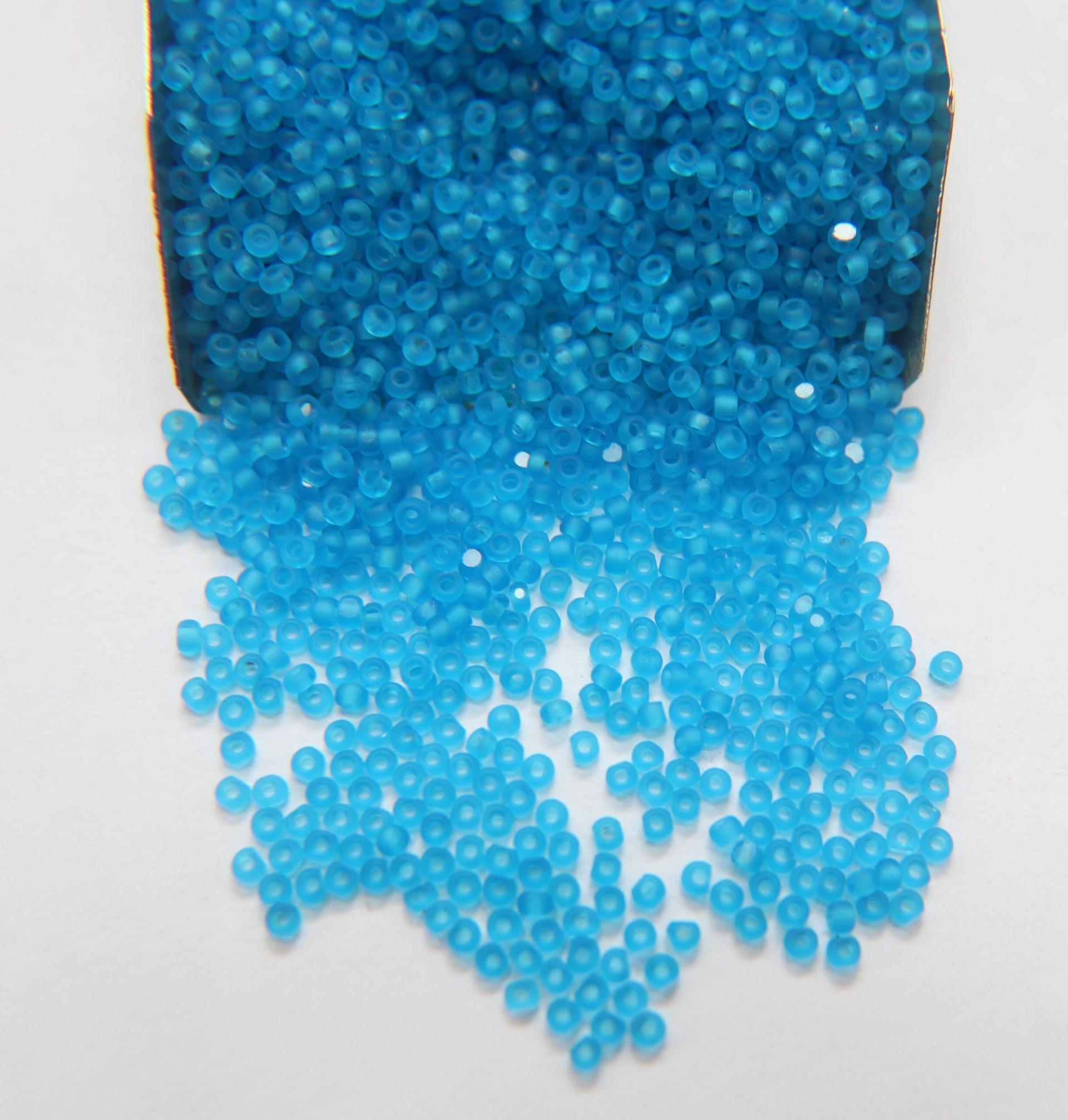 11/0 Charlotte true Cuts Beads Matt Medium Dark Aqua 10/20/50/250/500 PREMIUM SEED Beads, vintage supplies