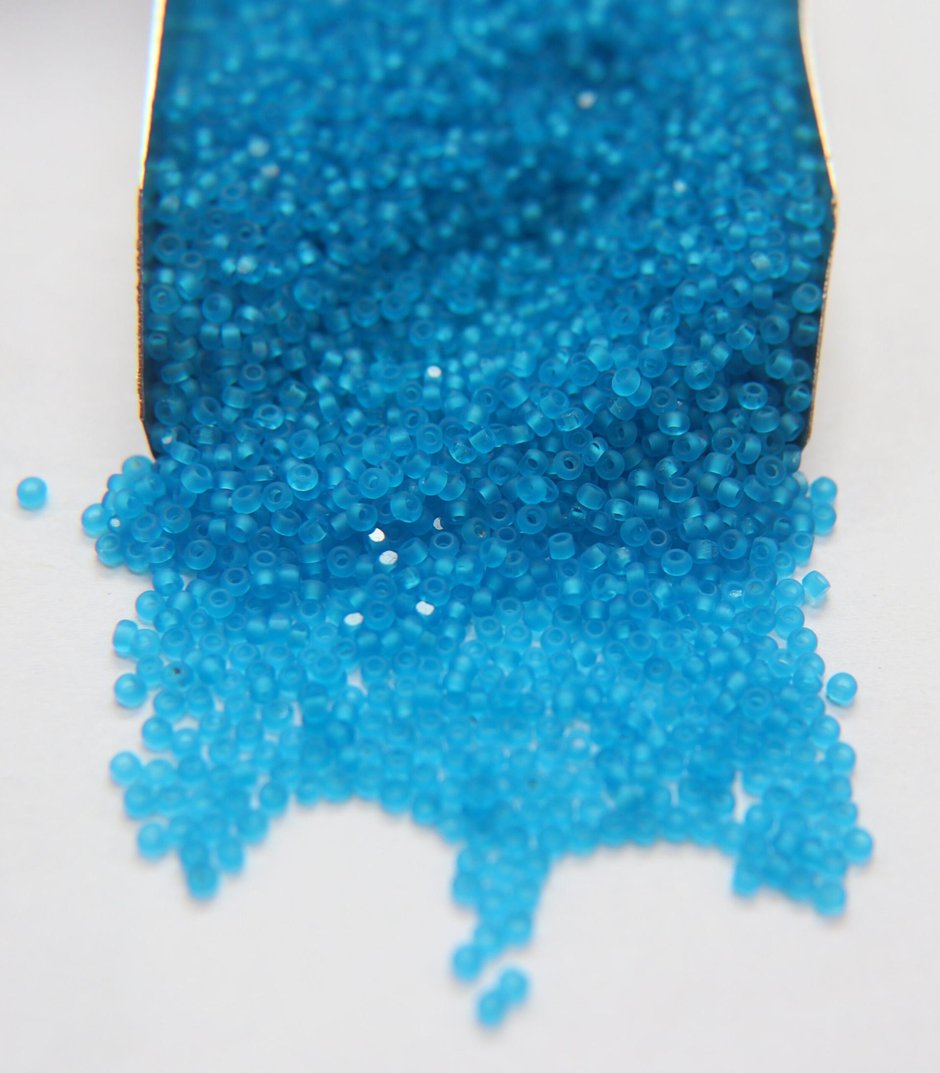 11/0 Charlotte true Cuts Beads Matt Medium Dark Aqua 10/20/50/250/500 PREMIUM SEED Beads, vintage supplies