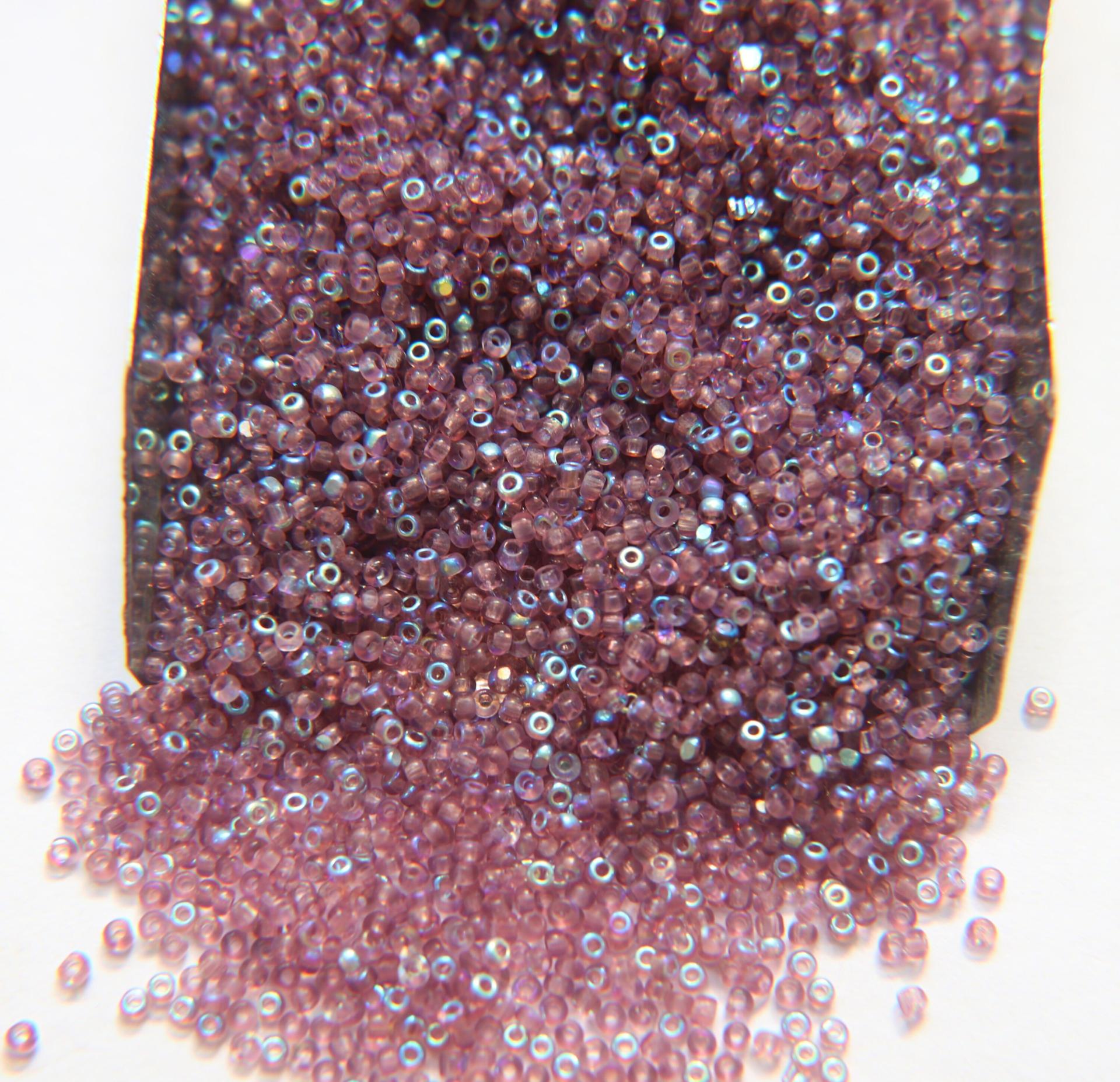 13/0 Charlotte Cut Beads Patina Light Amethyst Aurore Boreale 5/10/20/50/250/500 Grams PREMIUM MATERIALS