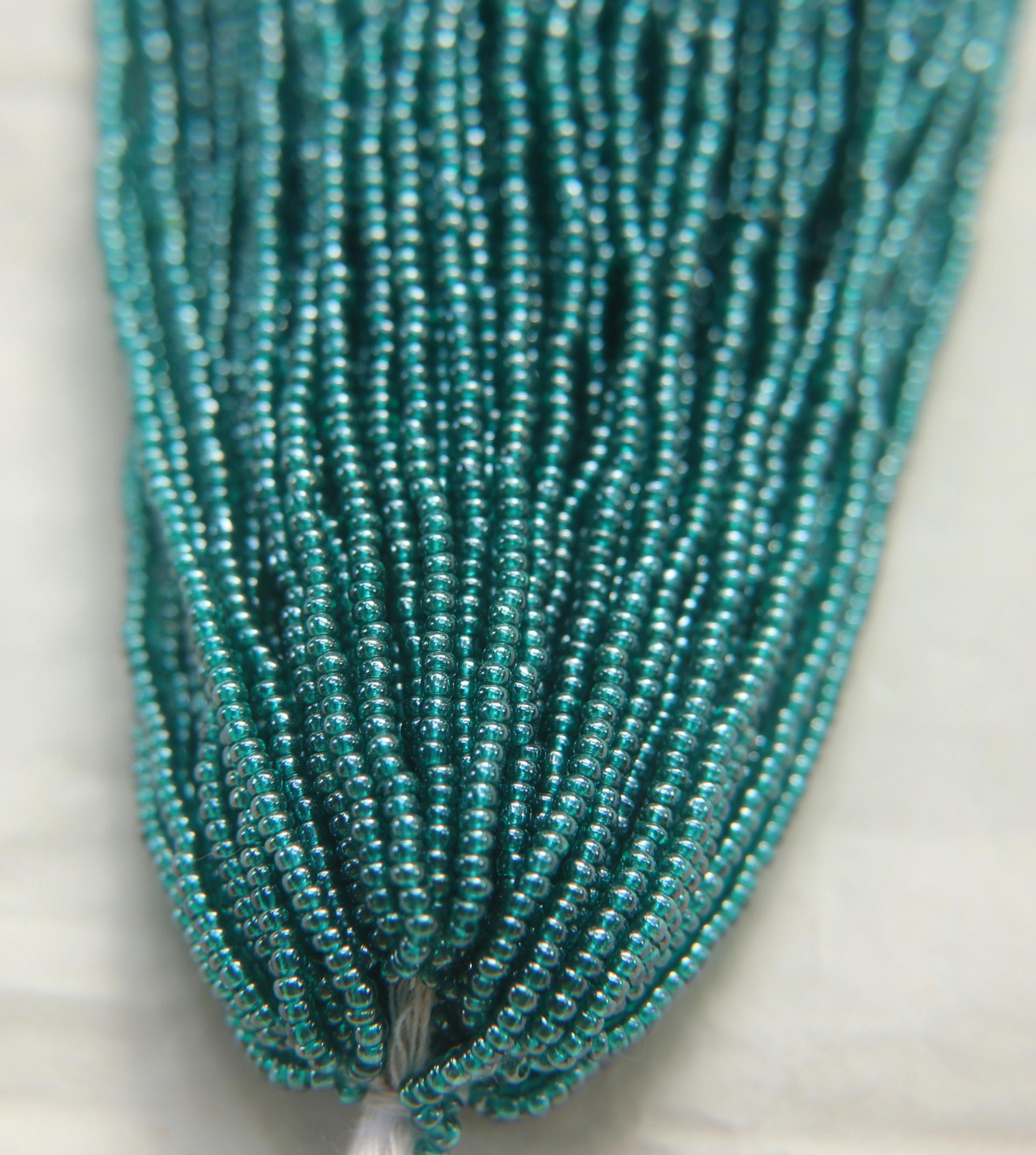 11/0 Czech Seed Bead Czech Seed Bead, Teal Green Luster 1/5/25/50/100 Full hanks Preciosa Ornella loose beads, mix beads, embroidery