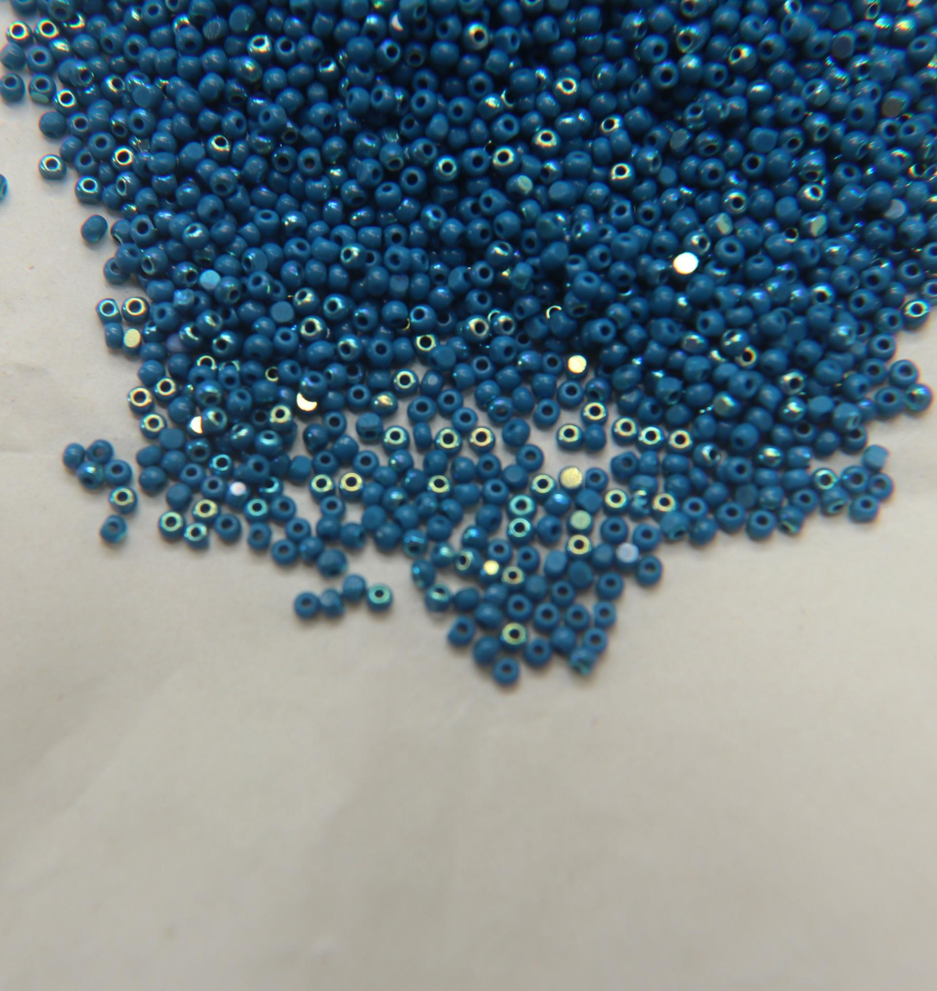 11/0 Charlotte Cut Beads Patina Opaque Teal Blue Aurore Boreale 10/20/50/250/500 Grams PREMIUM MATERIALS