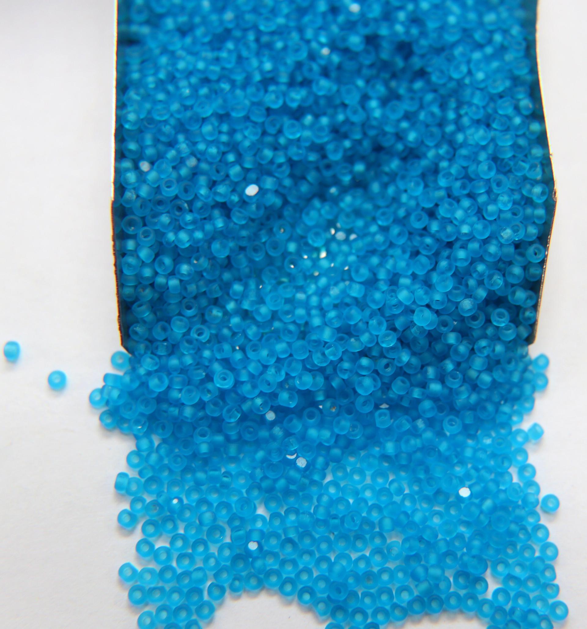 11/0 Charlotte true Cuts Beads Matt Medium Dark Aqua 10/20/50/250/500 PREMIUM SEED Beads, vintage supplies
