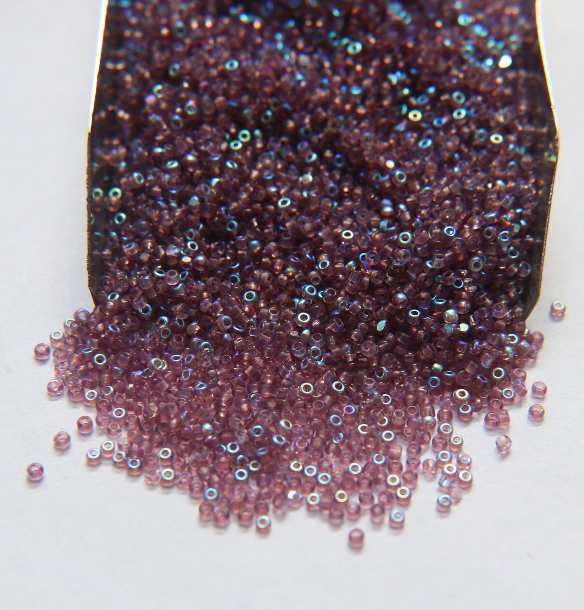 13/0 Charlotte Cut Beads Patina Light Amethyst Aurore Boreale 5/10/20/50/250/500 Grams PREMIUM MATERIALS