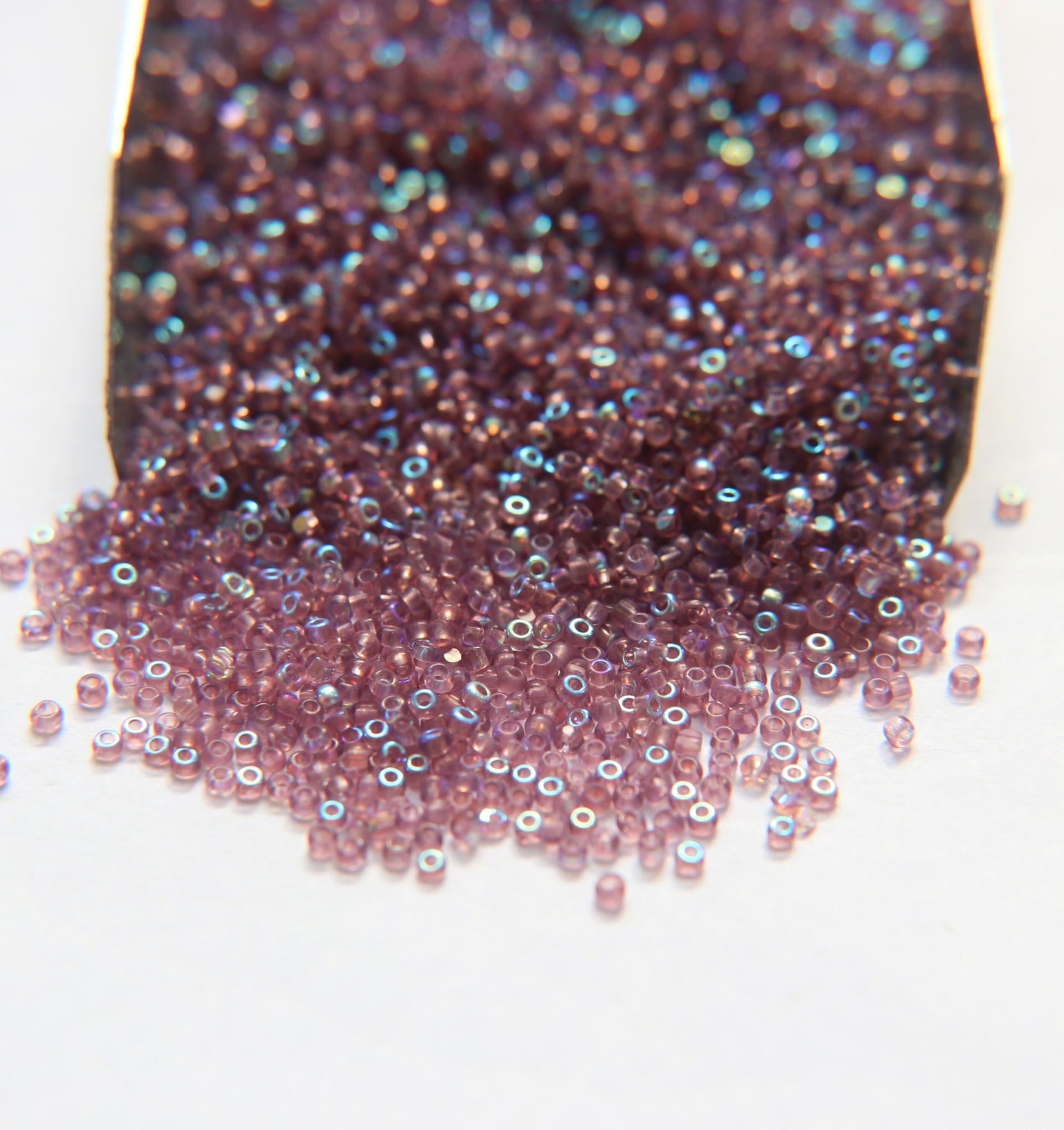 13/0 Charlotte Cut Beads Patina Light Amethyst Aurore Boreale 5/10/20/50/250/500 Grams PREMIUM MATERIALS