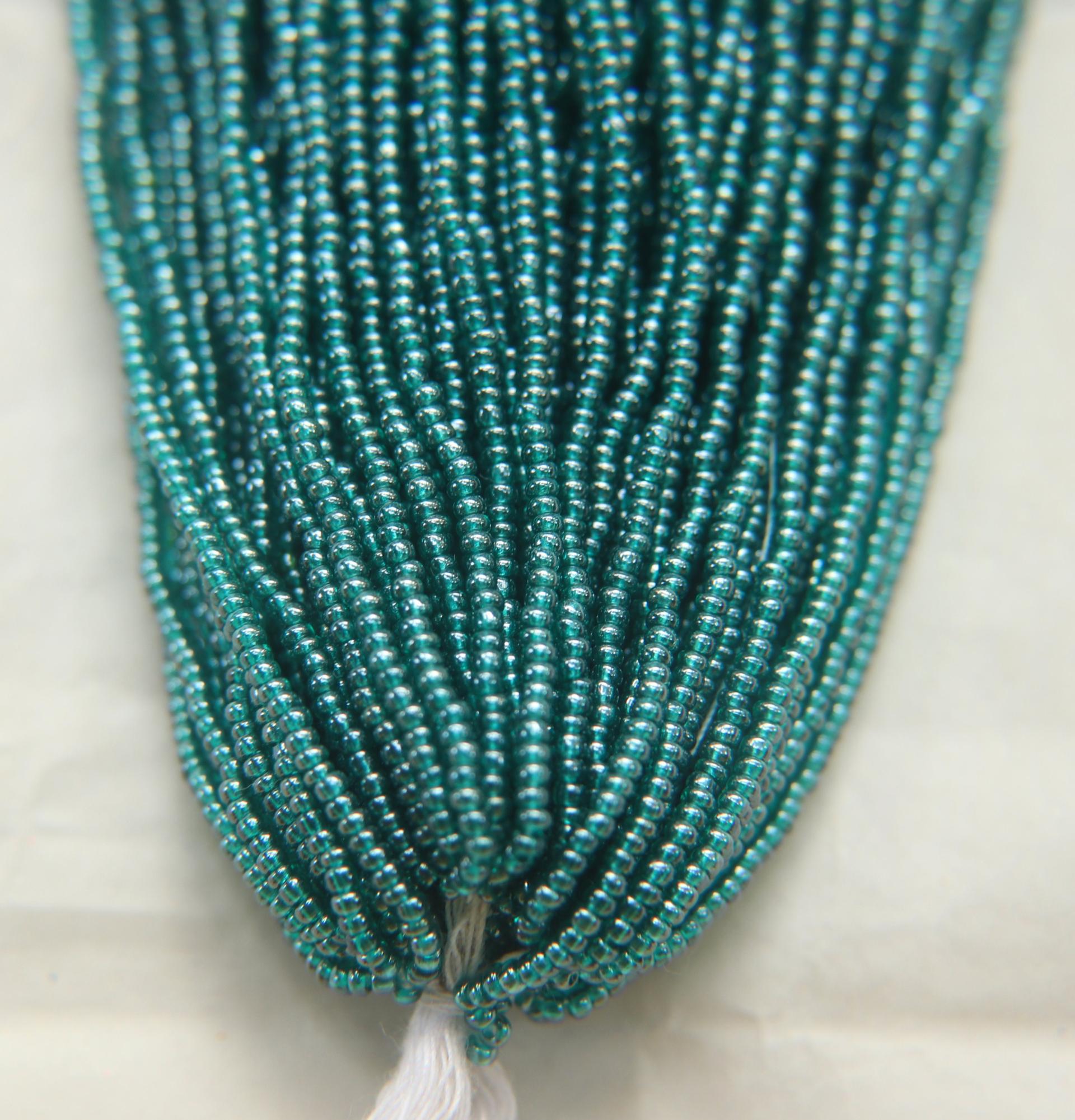 11/0 Czech Seed Bead Czech Seed Bead, Teal Green Luster 1/5/25/50/100 Full hanks Preciosa Ornella loose beads, mix beads, embroidery