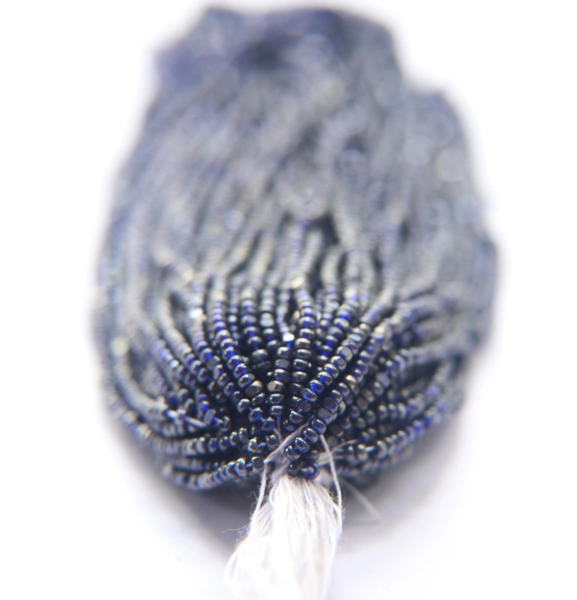 11/0 Hanks Charlotte Cut Beads Ionized Transparent Royal Blue 1/5/25/50/100 Hanks PREMIUM SEED BEADS, Native Supplies
