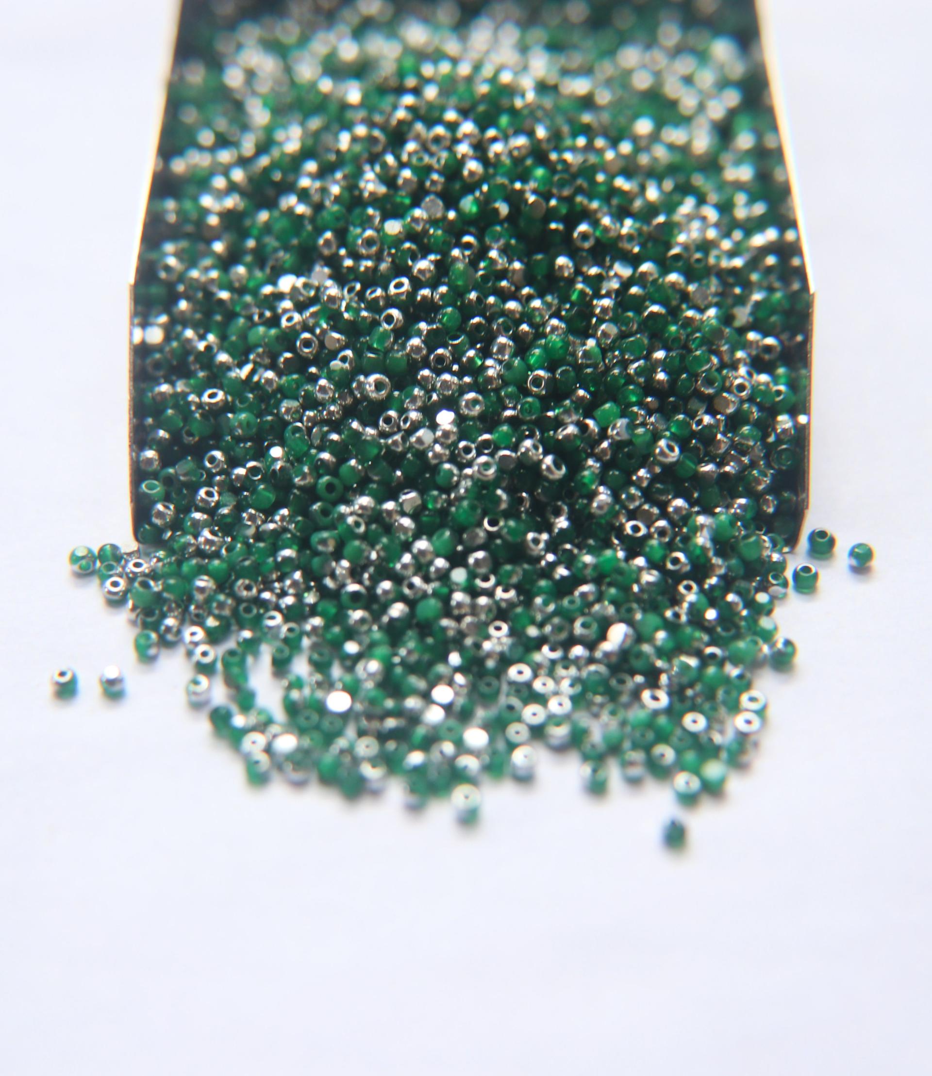 11/0 Charlotte True Cut Beads Patina Opal Green Silver 10/20/50/250/500 Grams PREMIUM SEED Beads