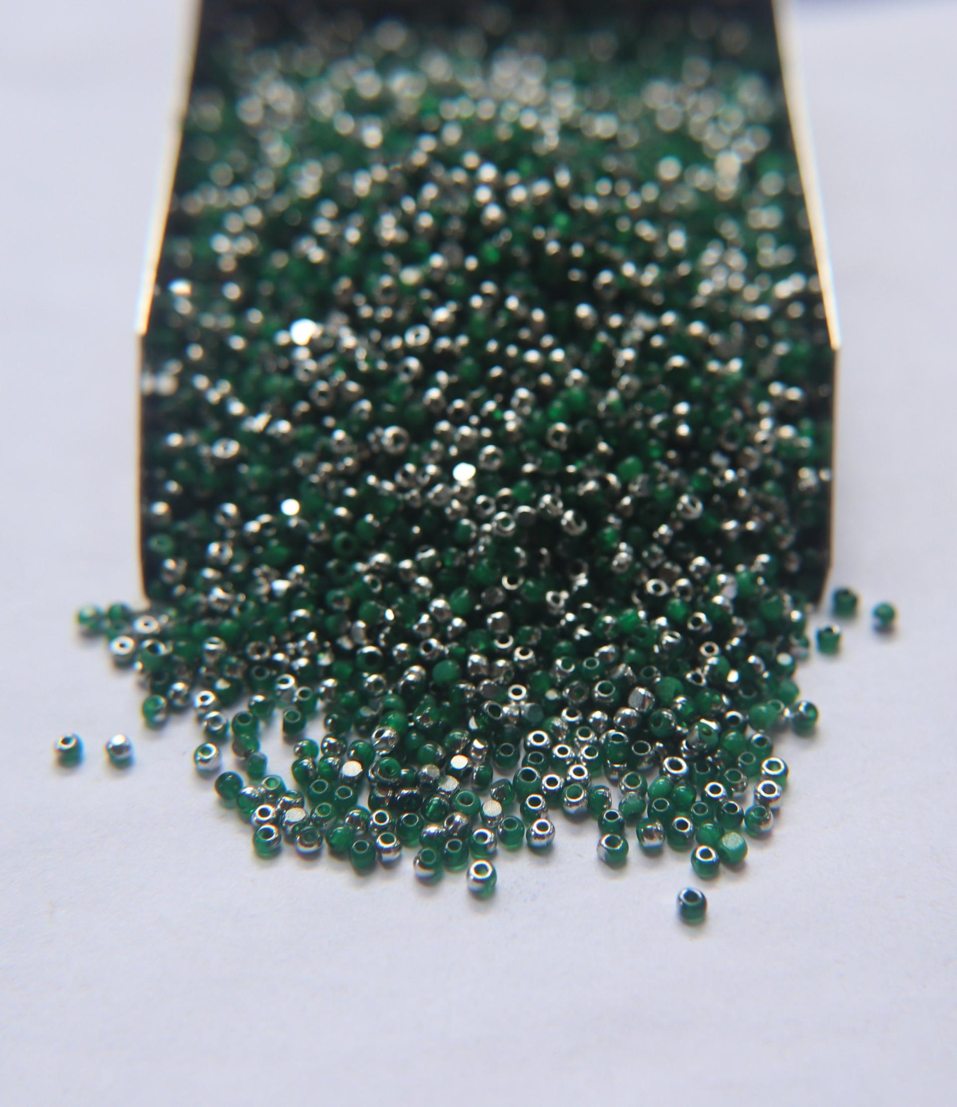 11/0 Charlotte True Cut Beads Patina Opal Green Silver 10/20/50/250/500 Grams PREMIUM SEED Beads