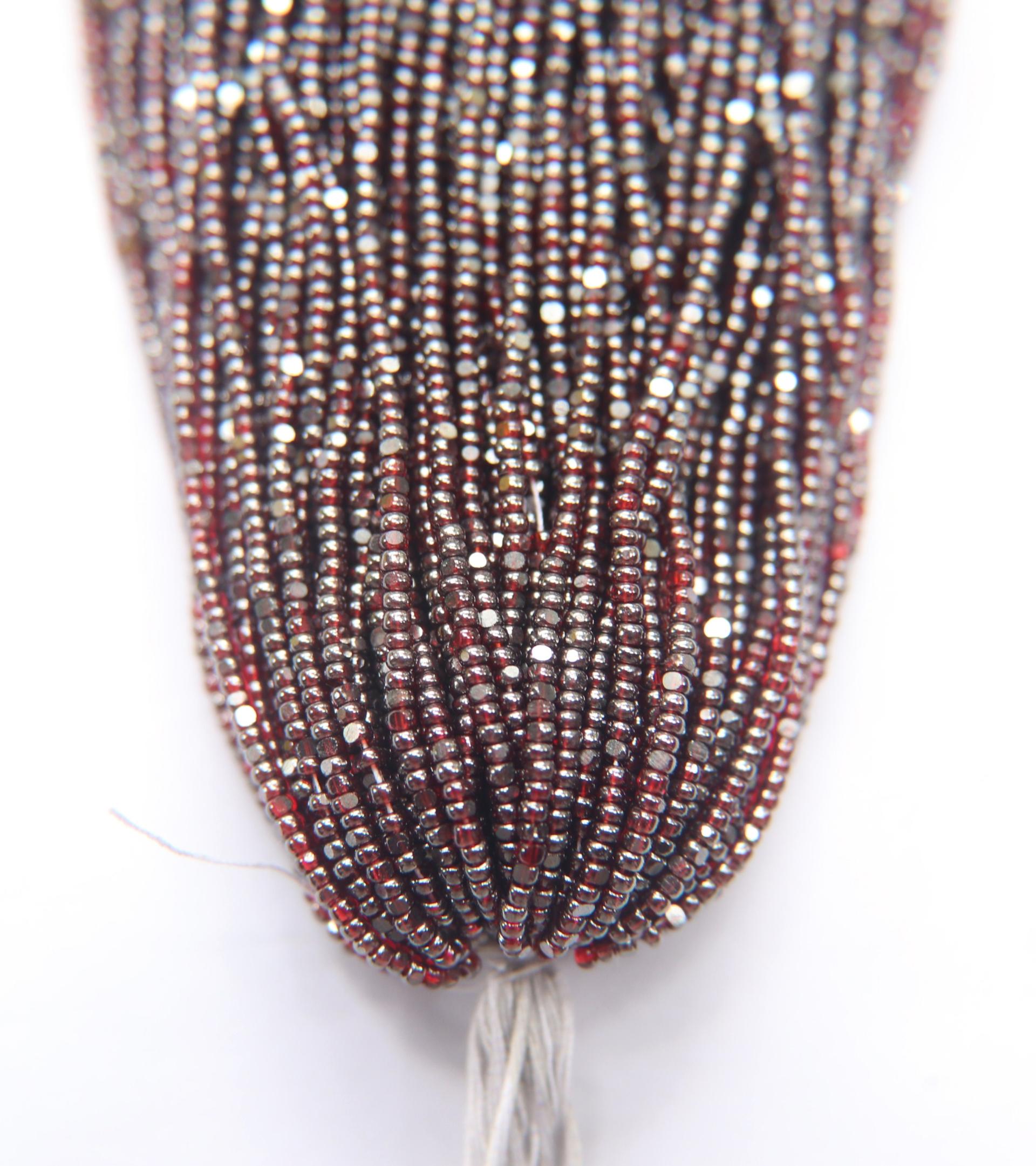 11/0 Hanks Charlotte Cut Beads Ionized Light Siam Transparent 1/5/25/50/100 Hanks PREMIUM SEED BEADS, Native Supplies