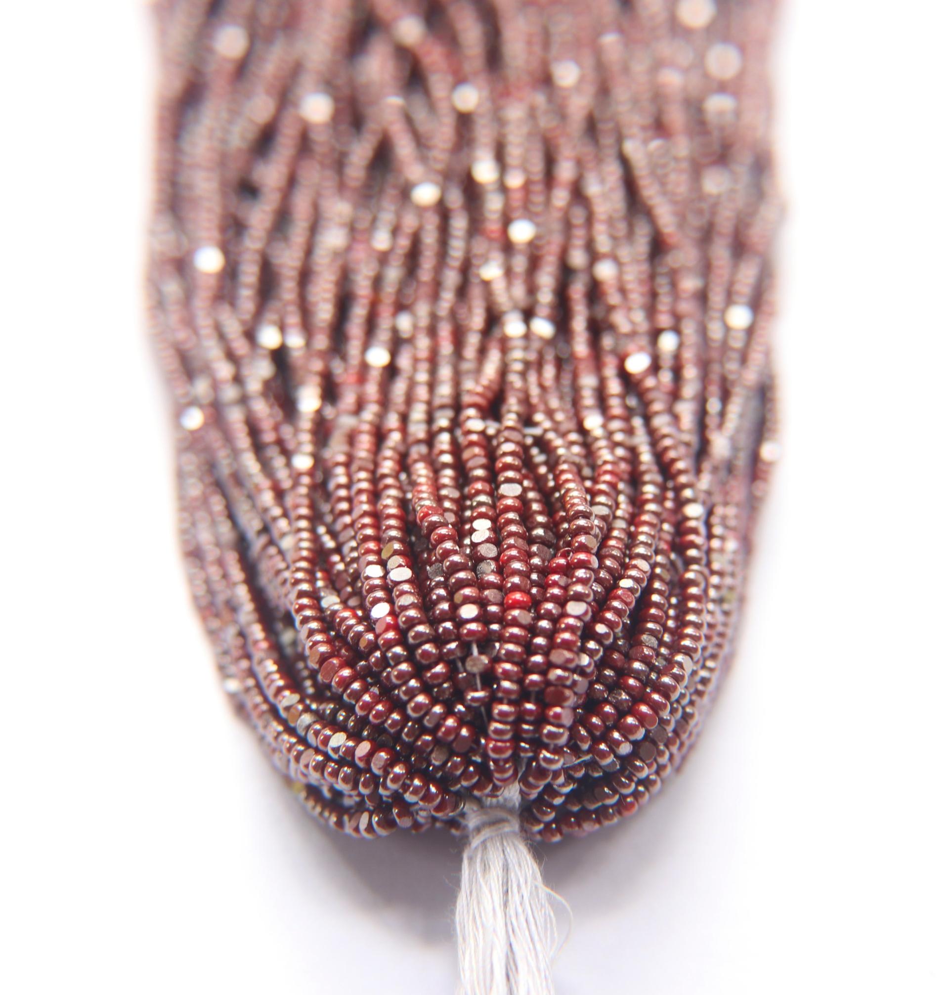 11/0 Hanks Charlotte Cut Beads Ionized Light Red Opaque 1/5/25/50/100 Hanks PREMIUM SEED BEADS, Native Supplies