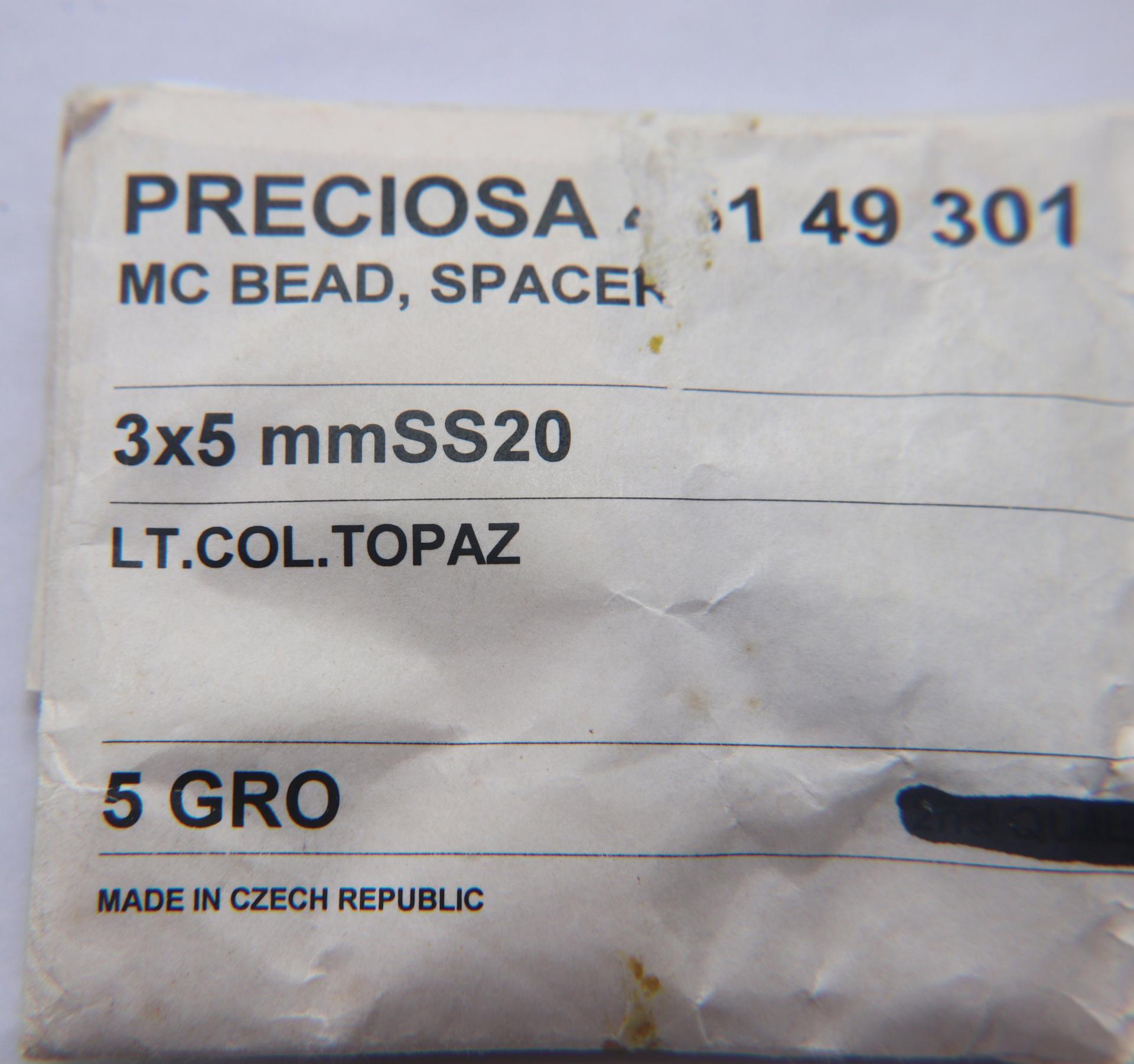 3x5mm Crystal Preciosa Flat Bicone Beads Light Colorado Topaz 36/72/144/432/720 Pieces vintage premium beads, wedding embellishments