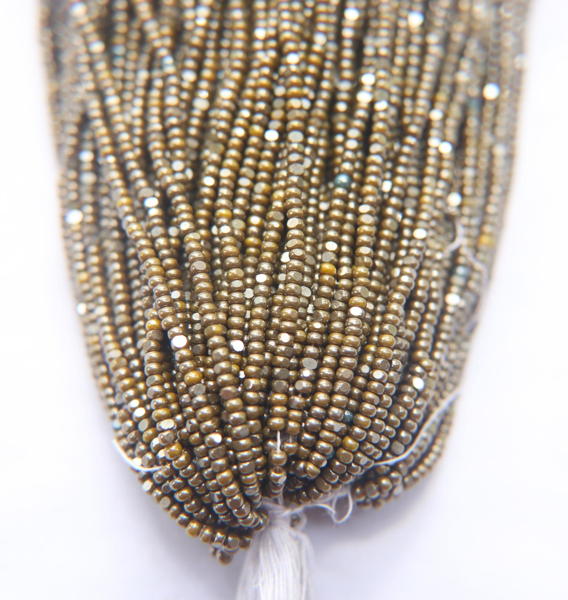 11/0 Hanks Charlotte Cut Beads Ionized Opaque Yellow 1/5/25/50/100 Hanks PREMIUM SEED BEADS, Native Supplies