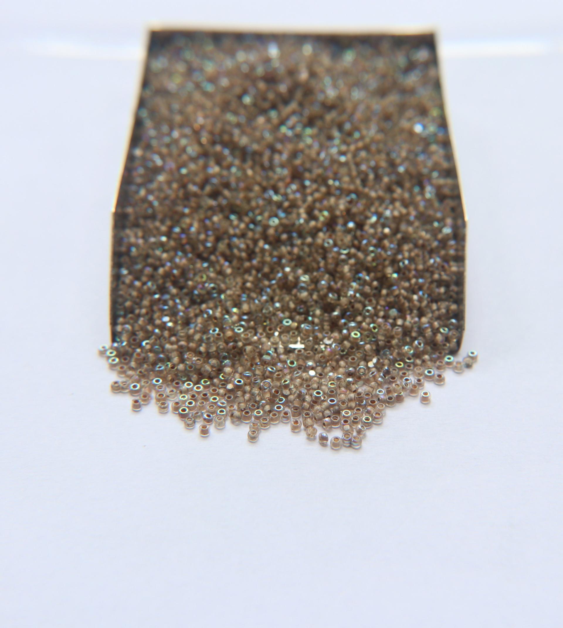 13/0 Patina Cream Lined Aurore Boreale Charlotte true Cut Beads 10/20/50/250/500 Grams PREMIUM SEED BEADS, Rare Beads
