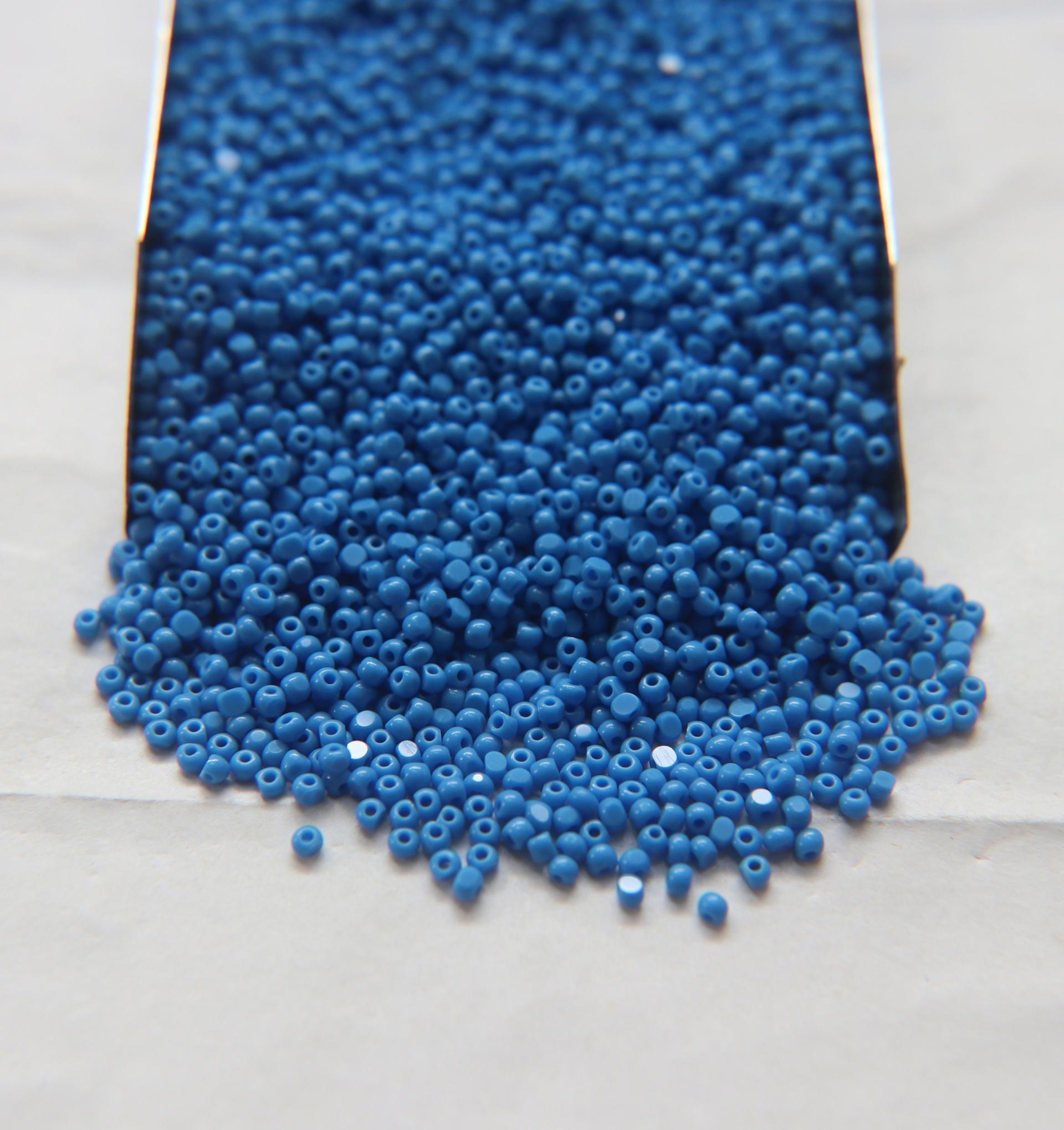 11/0 Charlotte Cut Beads 63080 Opaque Deep Turquoise Blue 10/20/50/250/500 Grams PREMIUM SEED Beads, Native vintage supplies