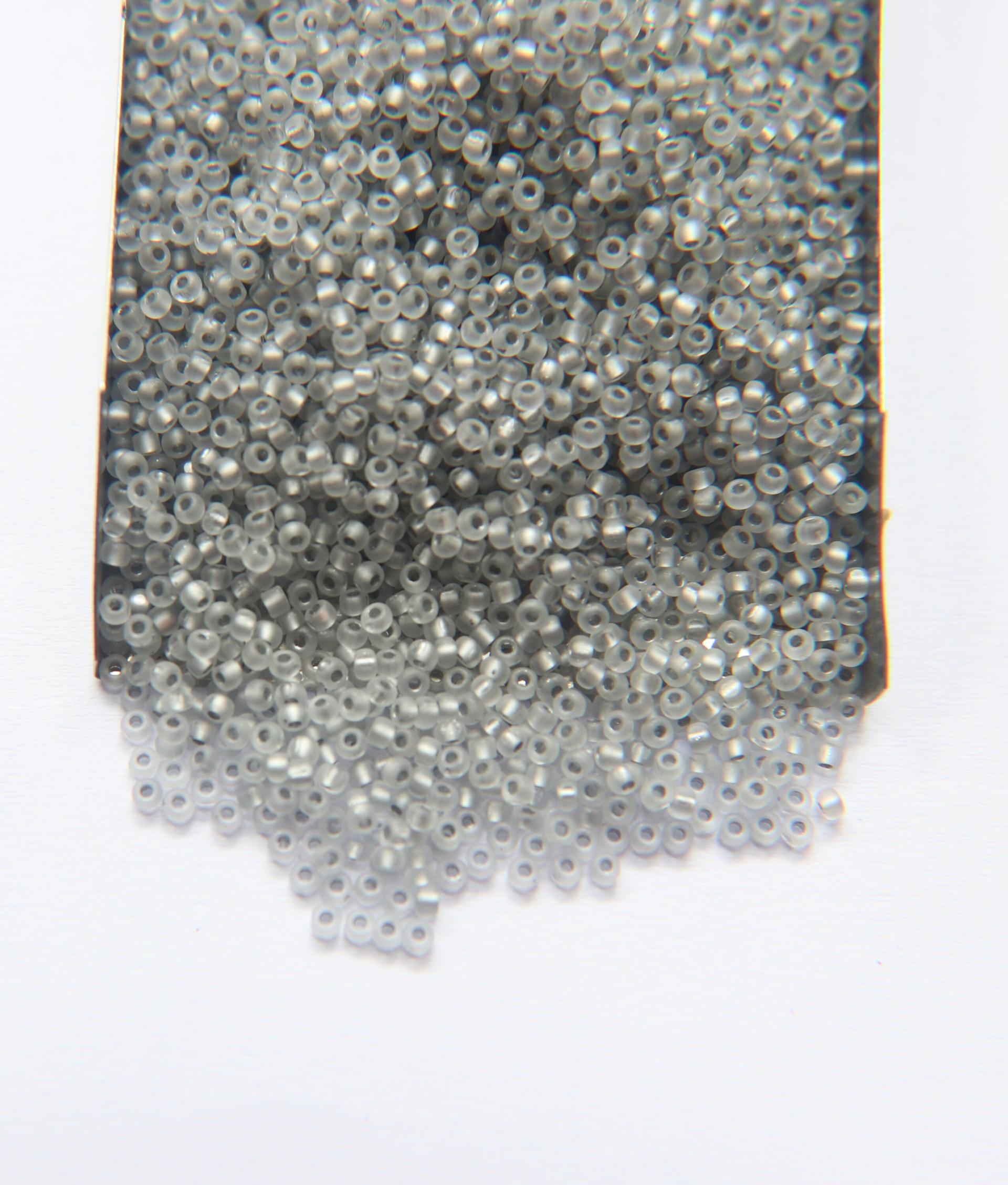 11/0 Charlotte Cut Beads Crystal Matt Silver Lined 10/20/50/250/500 Grams embroidery materials, jewelry making, native vintage beads