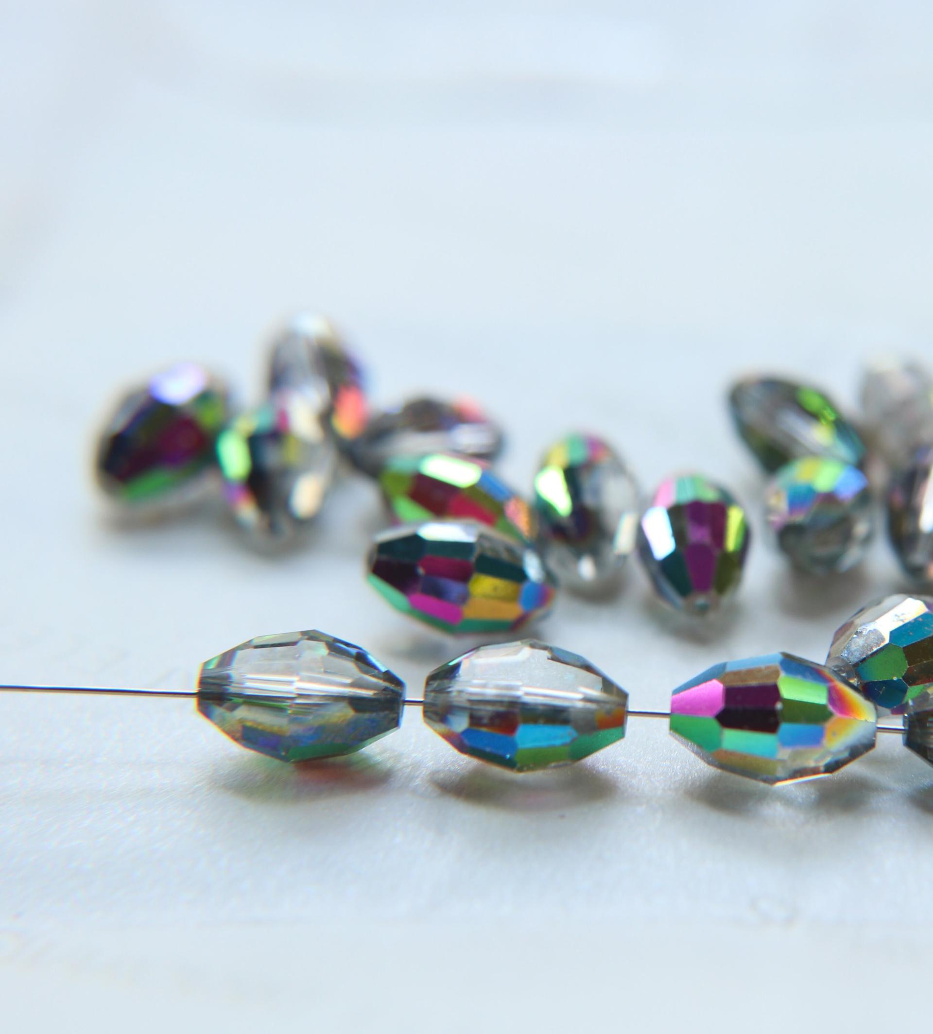 5200 Vintage 12x8 mm Swarovski crystal bead oval shape Crystal Vitrail Medium 2/12/36 Pieces, fancy beads decorations, wedding