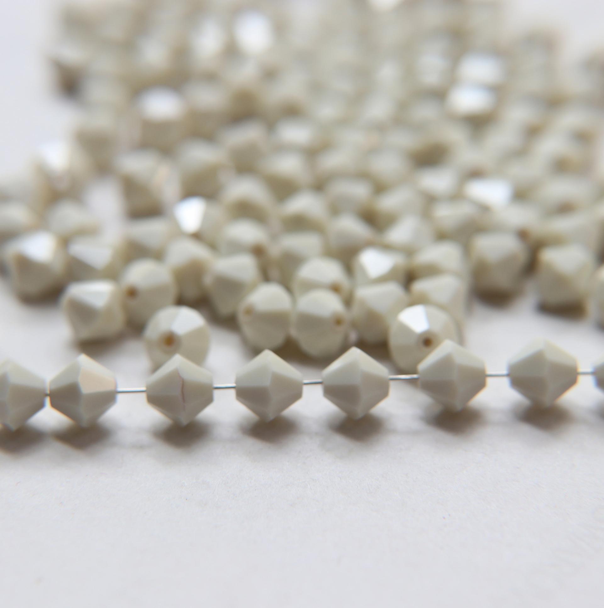 7mm Vintage Swarovski Ivory Opaque Bicone beads Cuts 12/36/72/144 Pieces Premium Materials