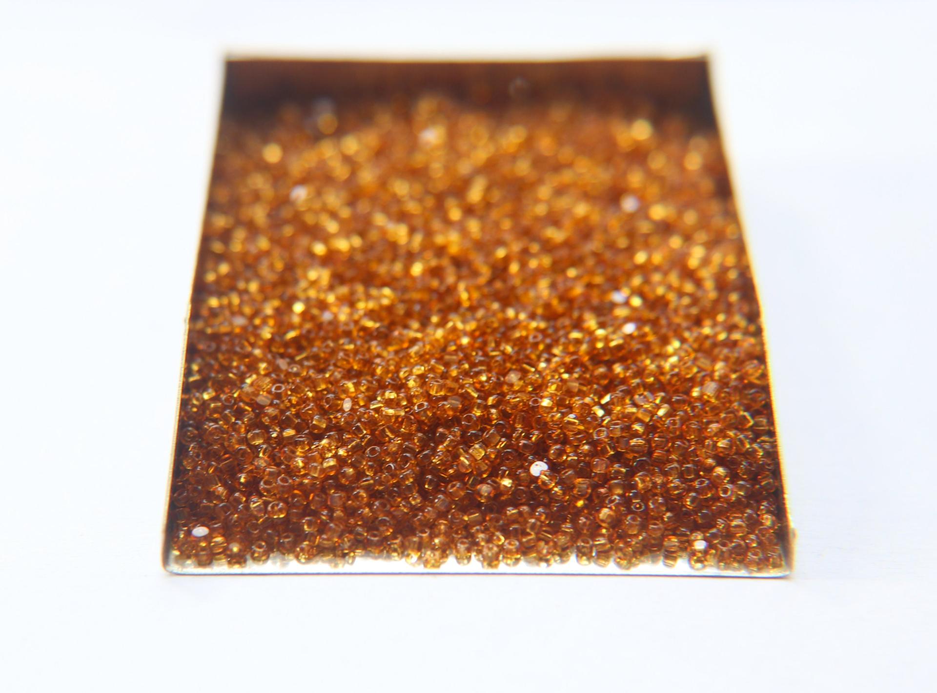 13/0 Charlotte Cut Beads 10070 Medium Topaz Transparent 5/10/20/50/250/500 native supplies, jewelry making, embroidery materials, vintage